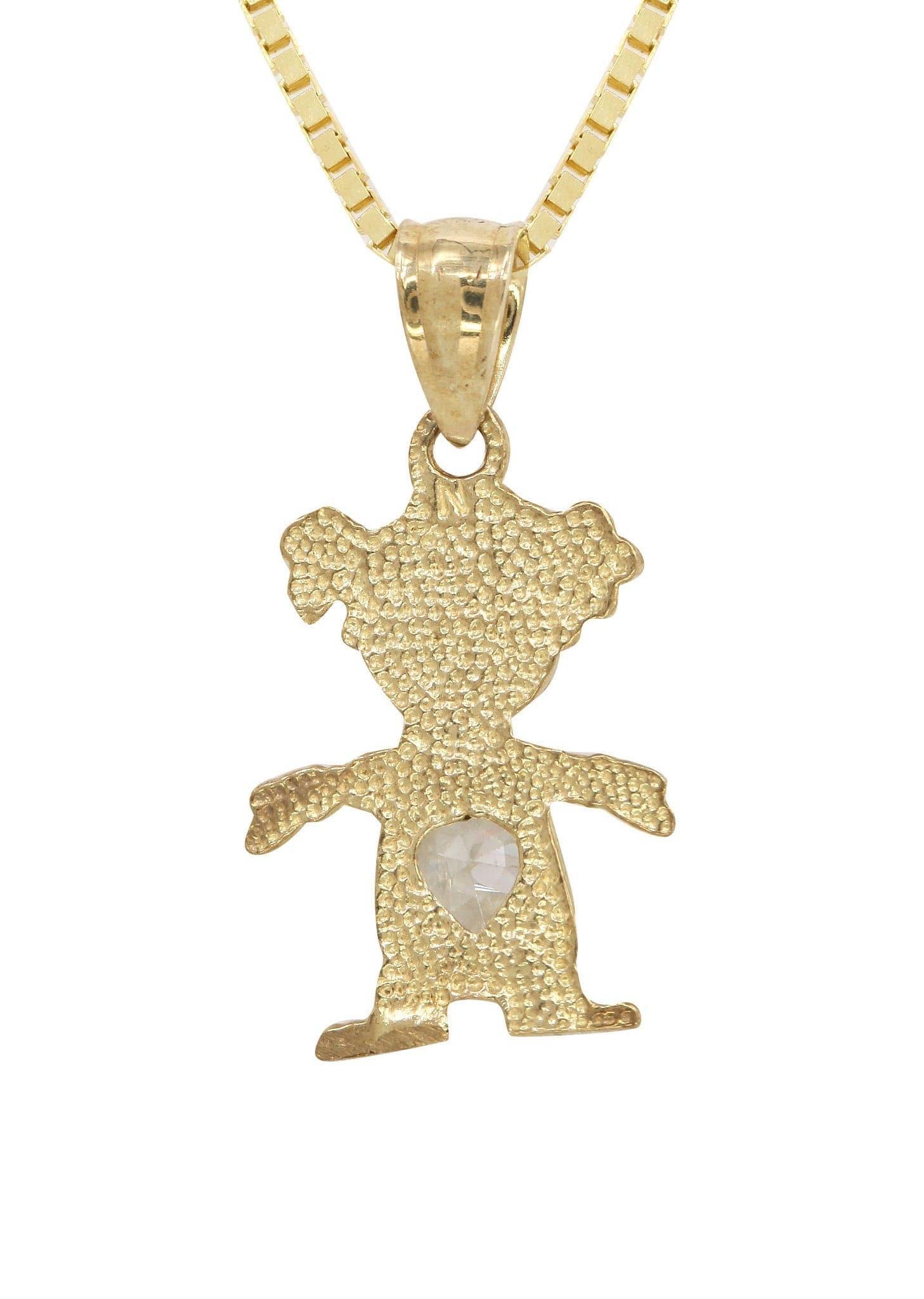 10K Yellow Gold Box  Children Necklace | Appx. 7.8 Grams - Image 3