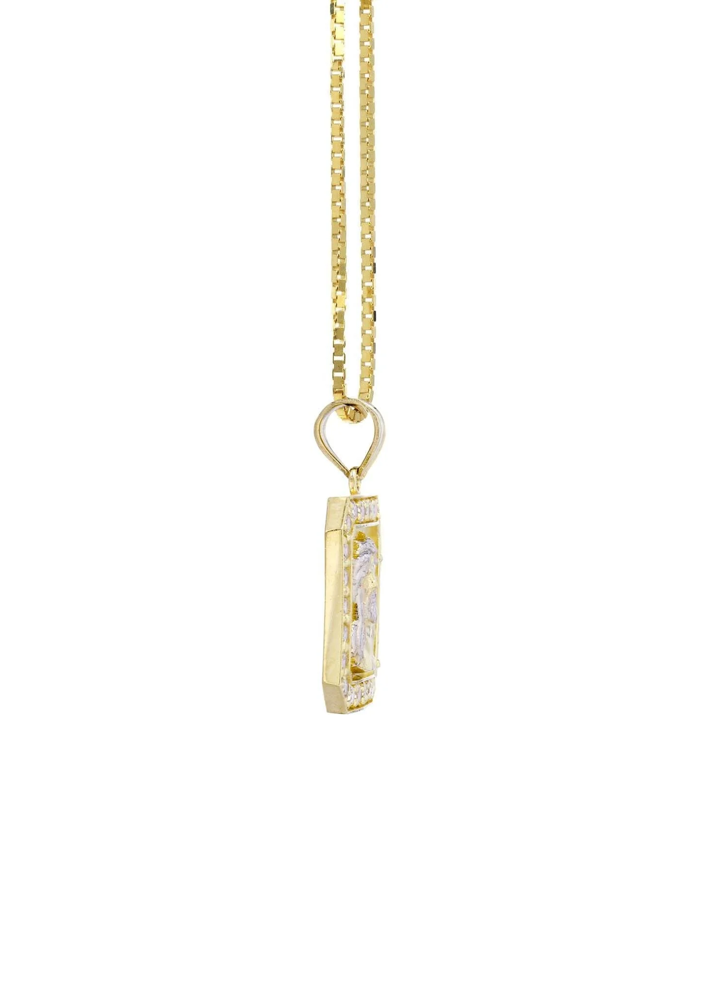 10K Yellow Gold Box Jesus Piece Chain | Appx. 7.1 Grams - Image 5