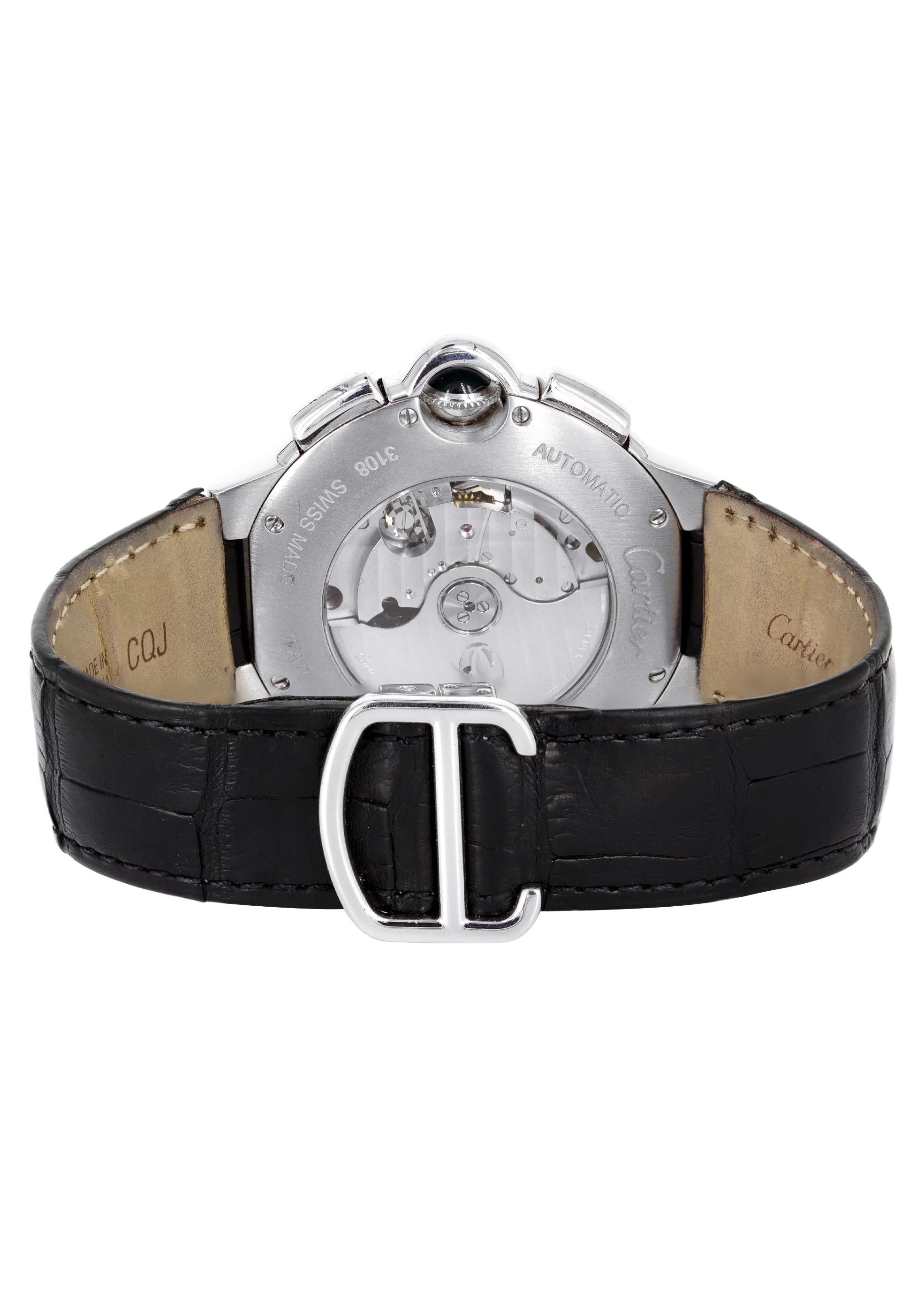 CARTIER DIAMOND BALLON BLEU CHRONOGRAPH WATCH IN 18K WHITE GOLD | DIAMOND BEZEL | SILVER ROMAN DIAL | 44 MM - Image 2
