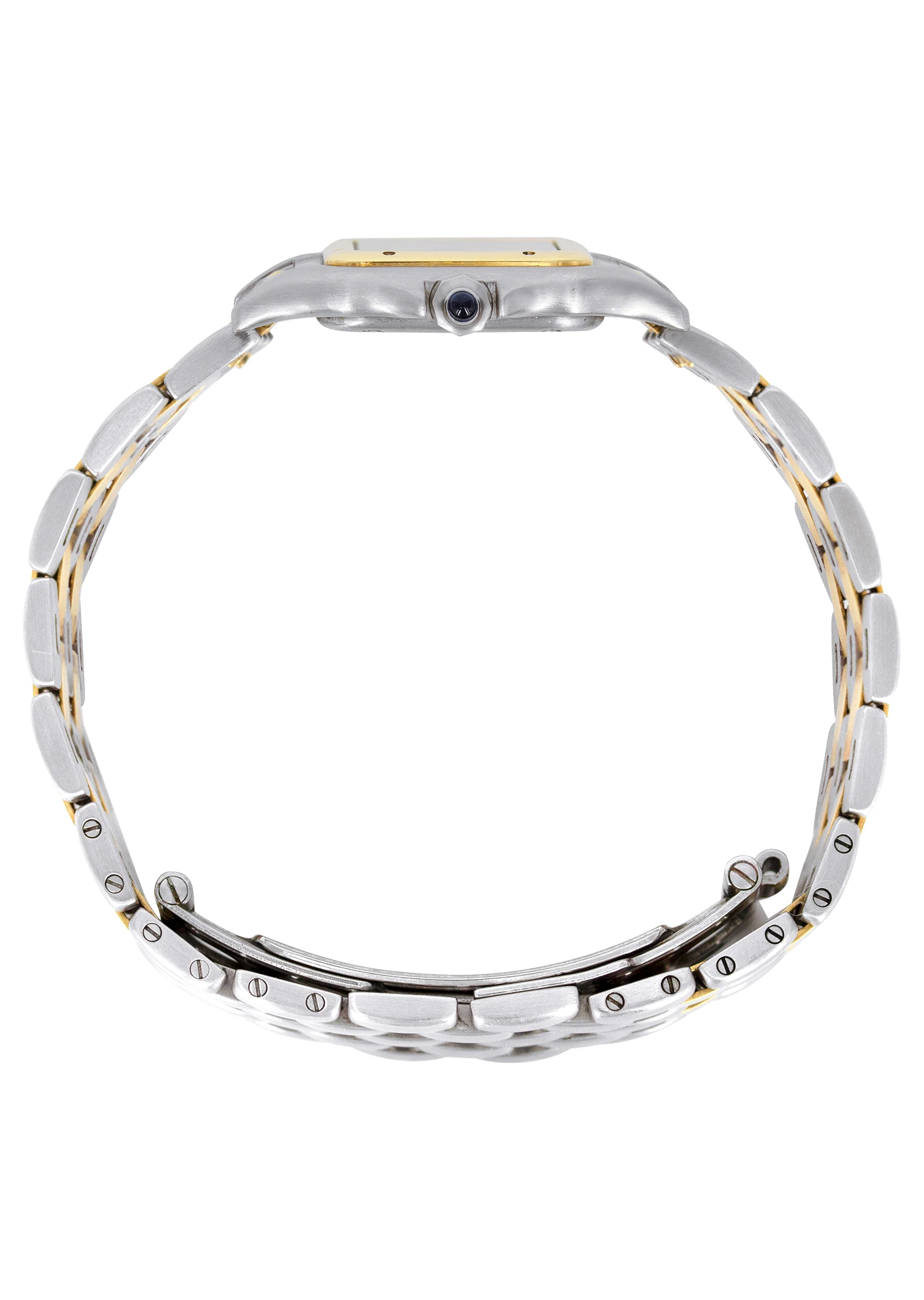 CARTIER DIAMOND PANTHERE WATCH IN 18K GOLD & STAINLESS STEEL | WHITE DIAL | 27 MM - Image 3