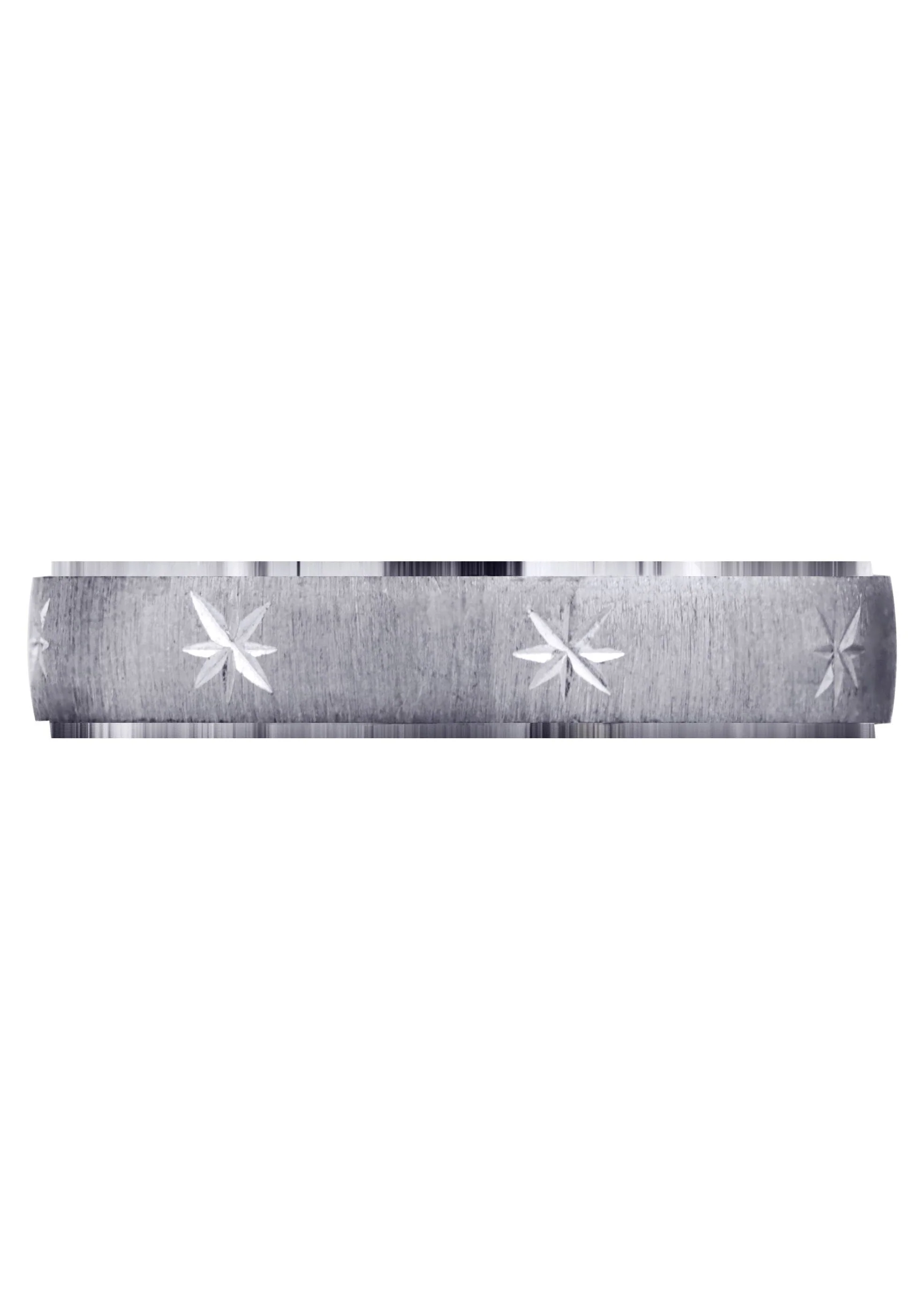 Carved Diamond Cut Mens Wedding Band | Cross Satin Finish (Declan) - Image 2