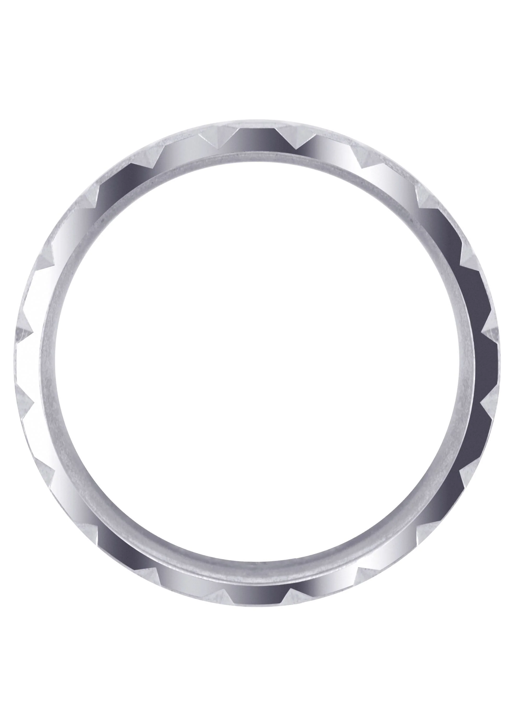 Carved Diamond Cut Mens Wedding Band | Satin Finish (Jonathan) - Image 3
