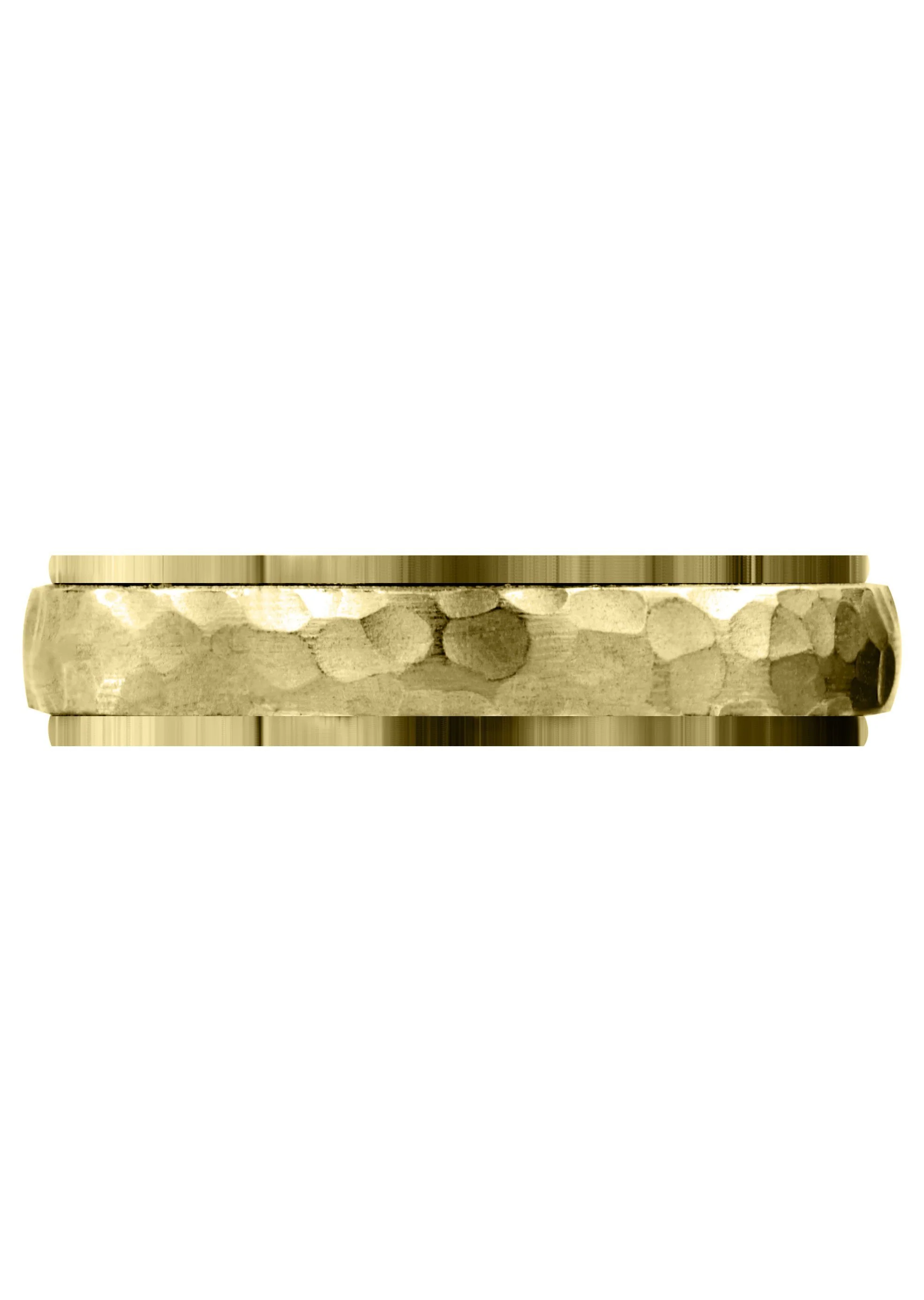 Yellow Gold Carved Diamond Cut Mens Wedding Band | Satin / High Polish Finish (Leonardo) - Image 2