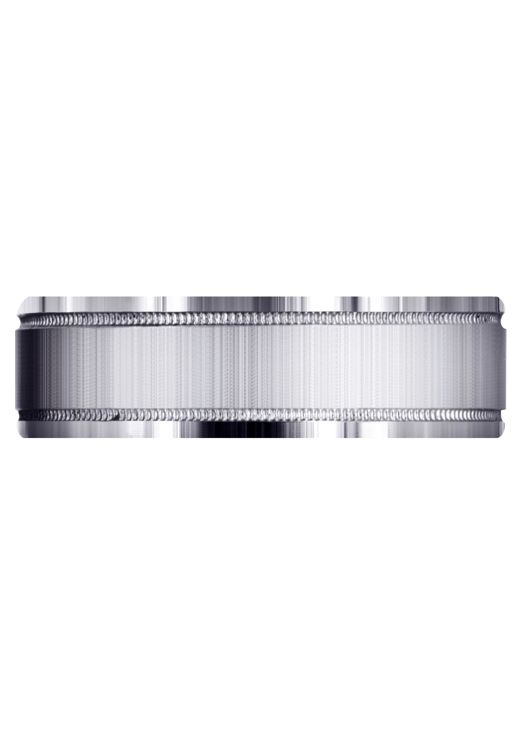 Carved Simple Mens Wedding Band | Cross Satin Finish (Gabriel) - Image 2