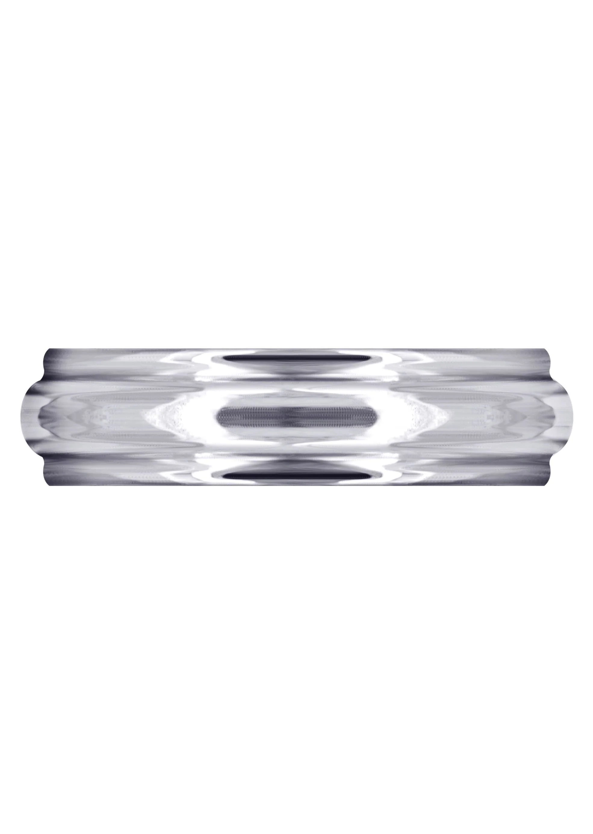 Carved Simple Mens Wedding Band | High Polish Finish (Thomas) - Image 2