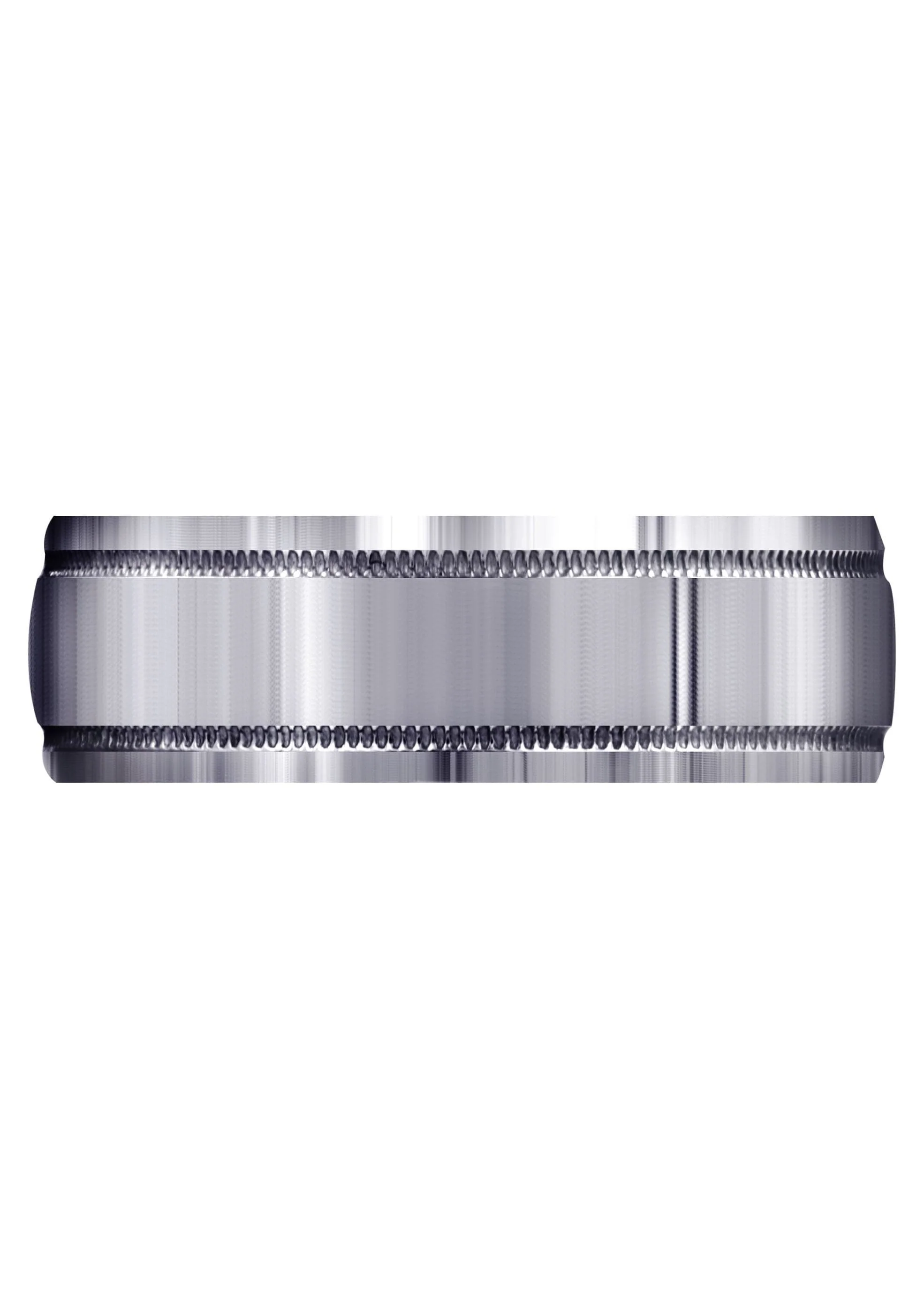 Carved Simple Mens Wedding Band | High Polish Finish (Miles) - Image 2