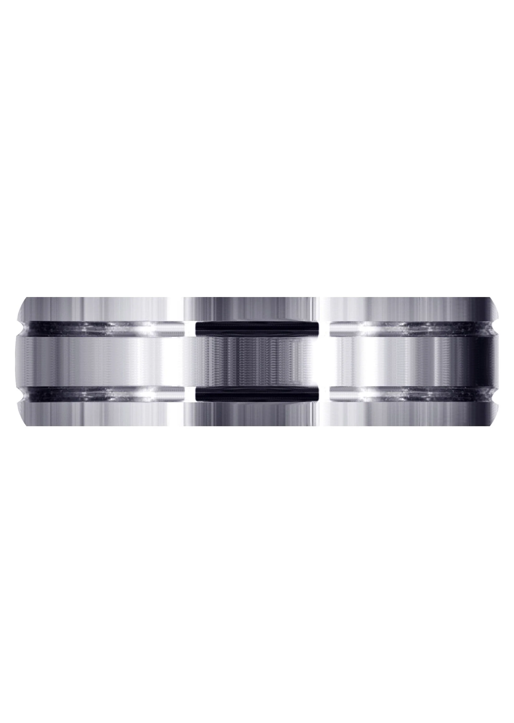 Carved Simple Mens Wedding Band | Satin Finish (Jaxson) - Image 2