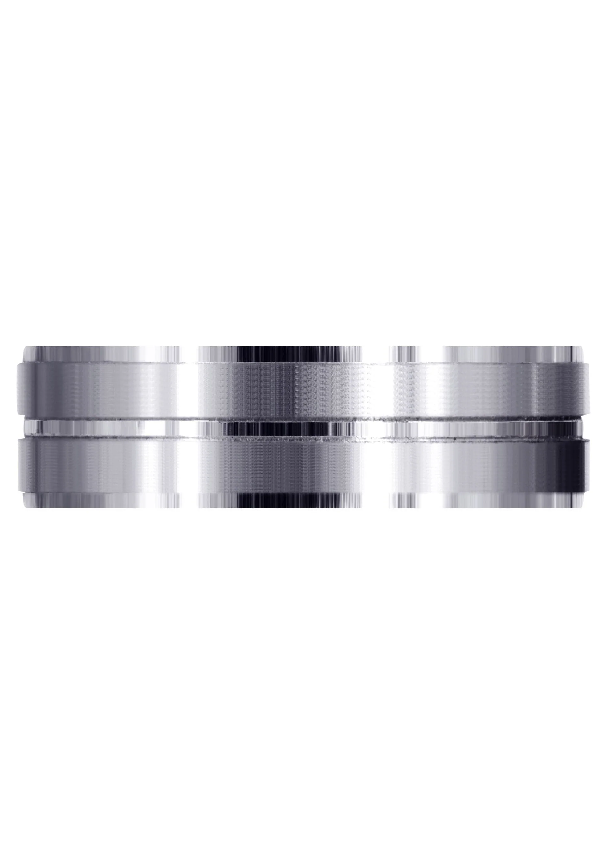 Carved Simple Mens Wedding Band | Satin Finish (Benjamin) - Image 2