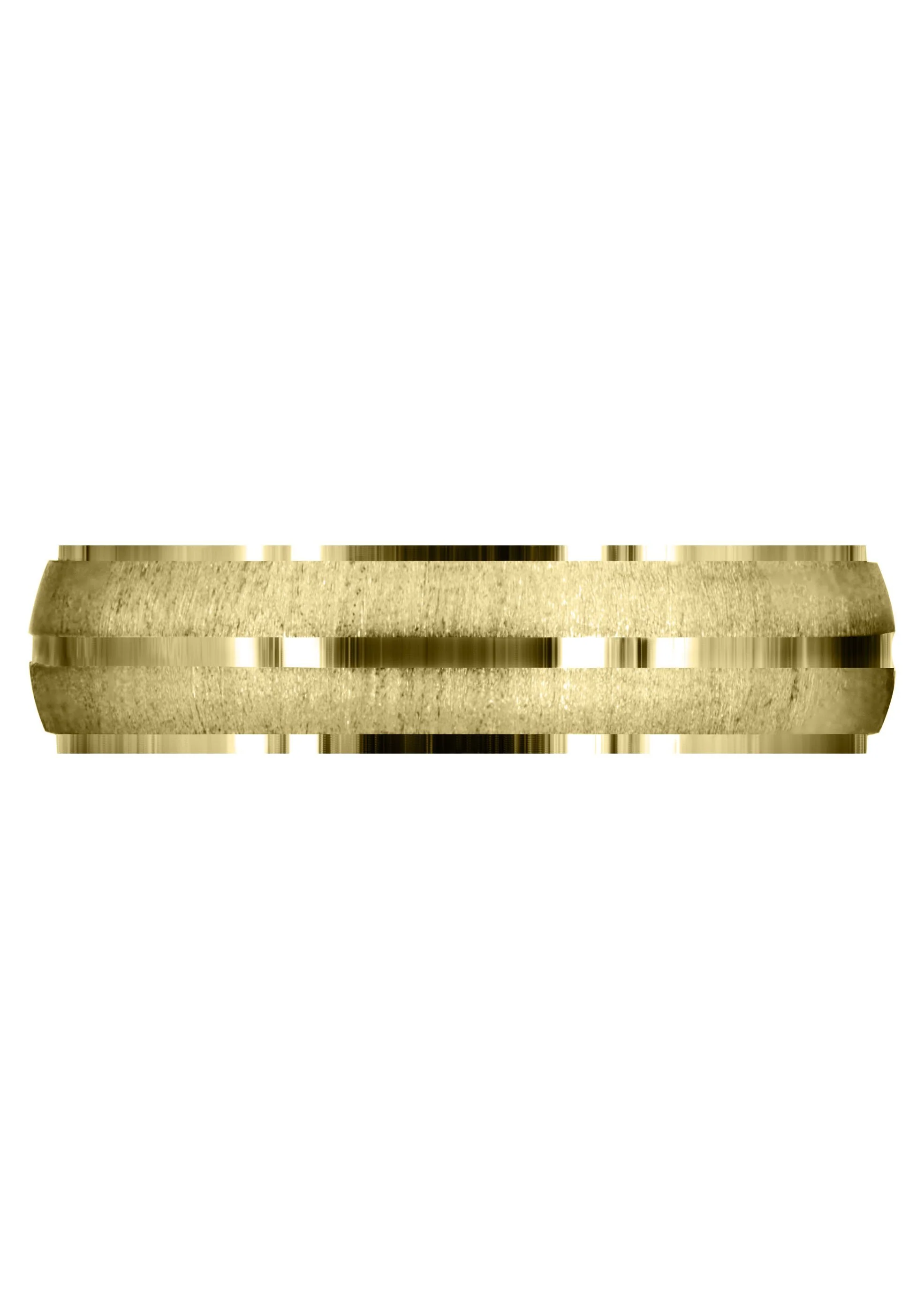 Yellow Gold Carved Simple Mens Wedding Band | Cross Satin Finish (Aaron) - Image 2