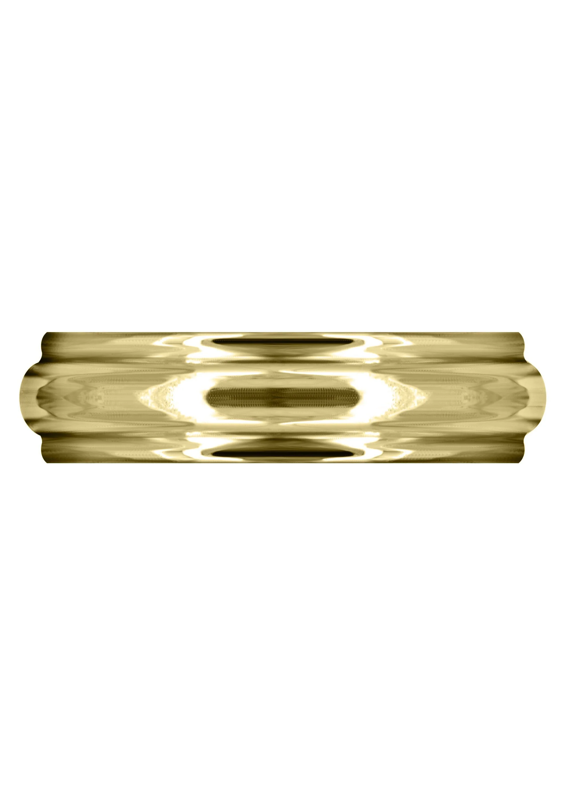 Yellow Gold Carved Simple Mens Wedding Band | High Polish Finish (Thomas) - Image 2