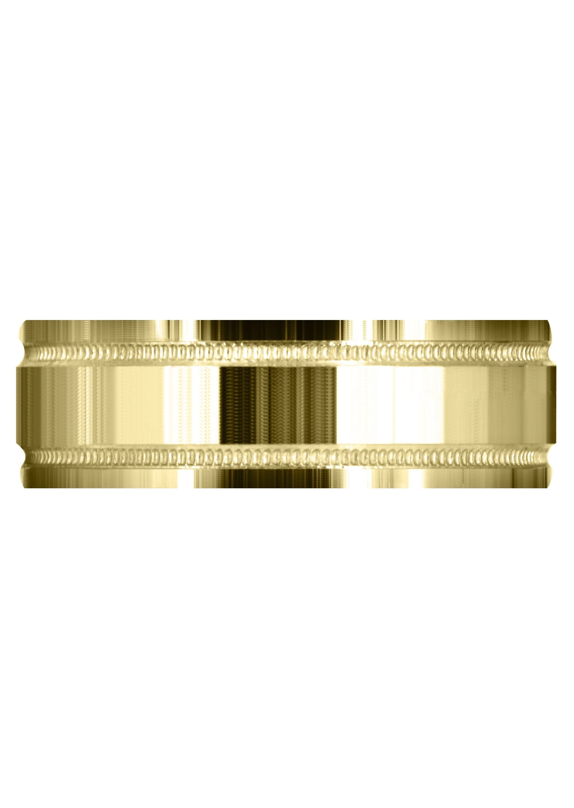 Yellow Gold Carved Simple Mens Wedding Band | High Polish Finish (Michael) - Image 2
