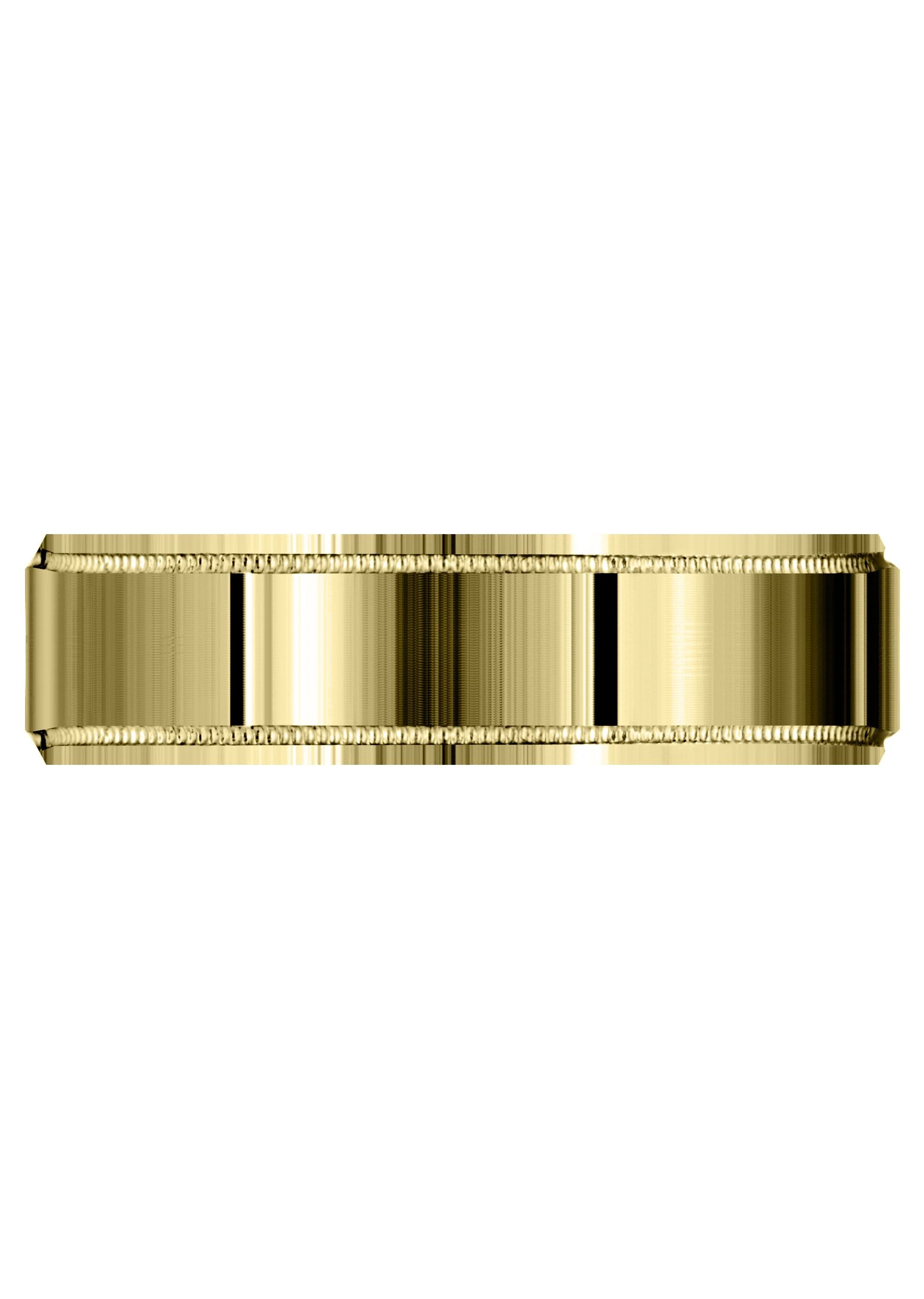 Yellow Gold Carved Simple Mens Wedding Band | Satin Finish (Vincent) - Image 2
