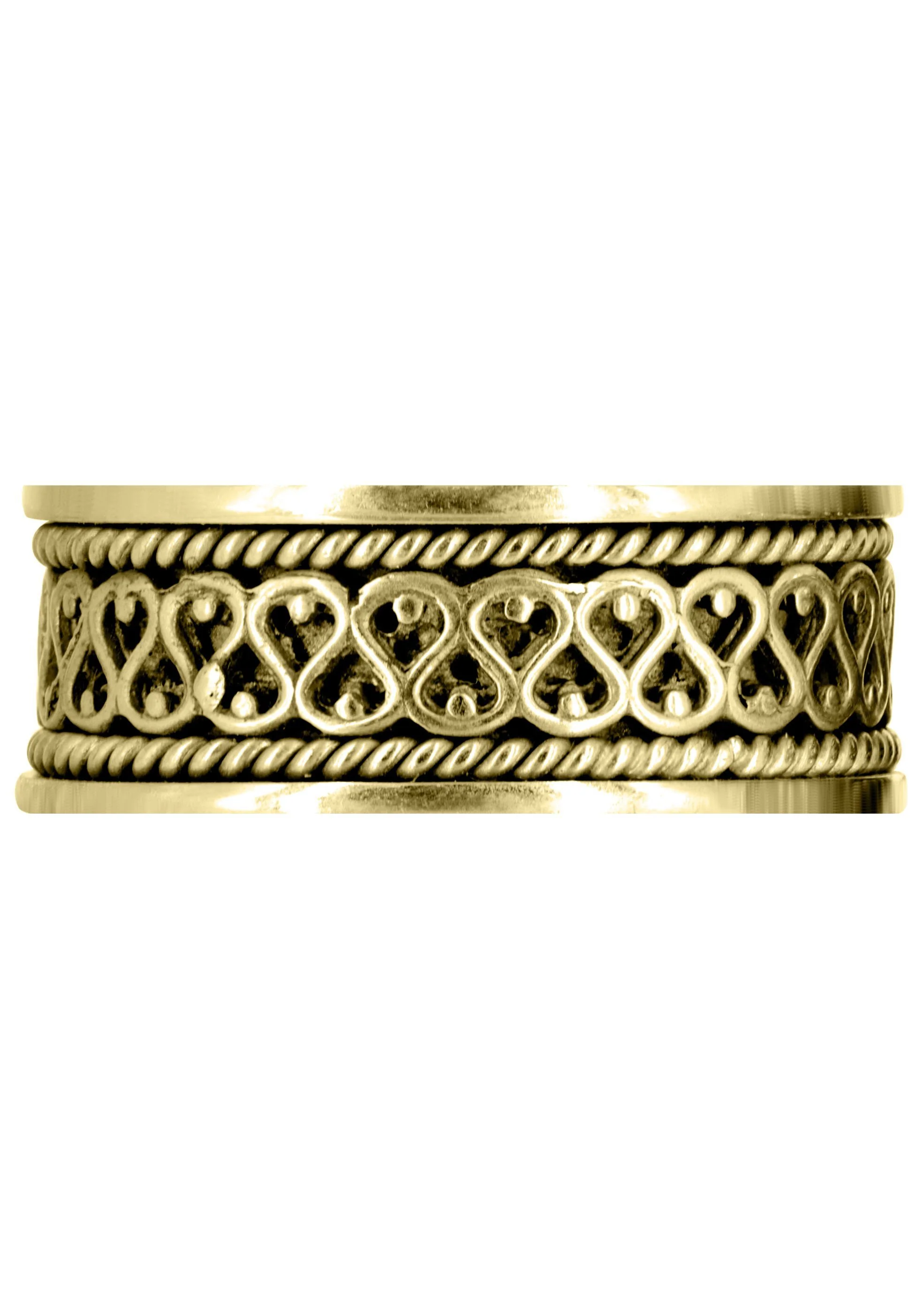 Yellow Gold Celtic Unique Mens Wedding Band | High Polish Finish (Sean) - Image 2
