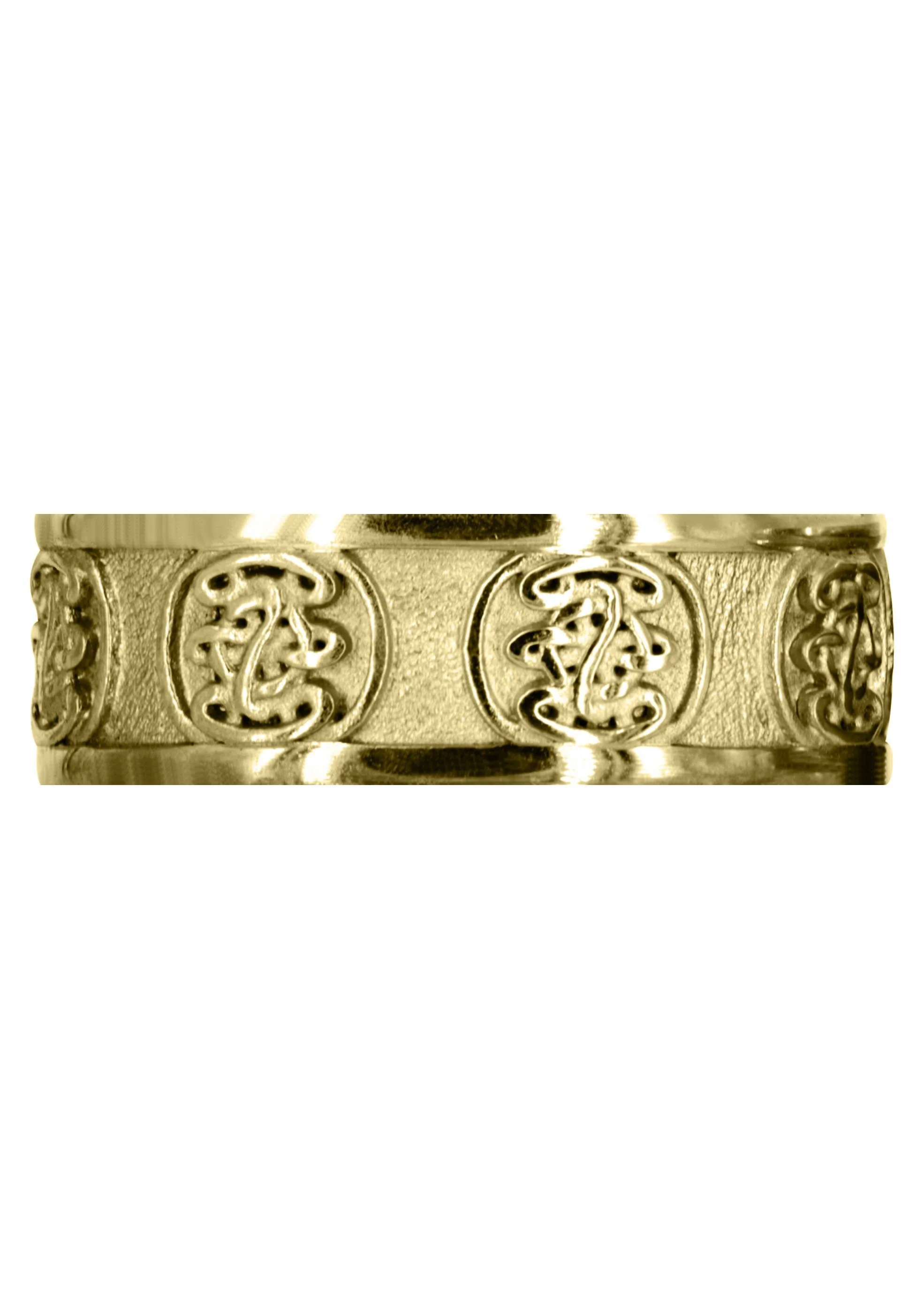 Yellow Gold Celtic Mens Wedding Band | High Polish Finish (Karter) - Image 2
