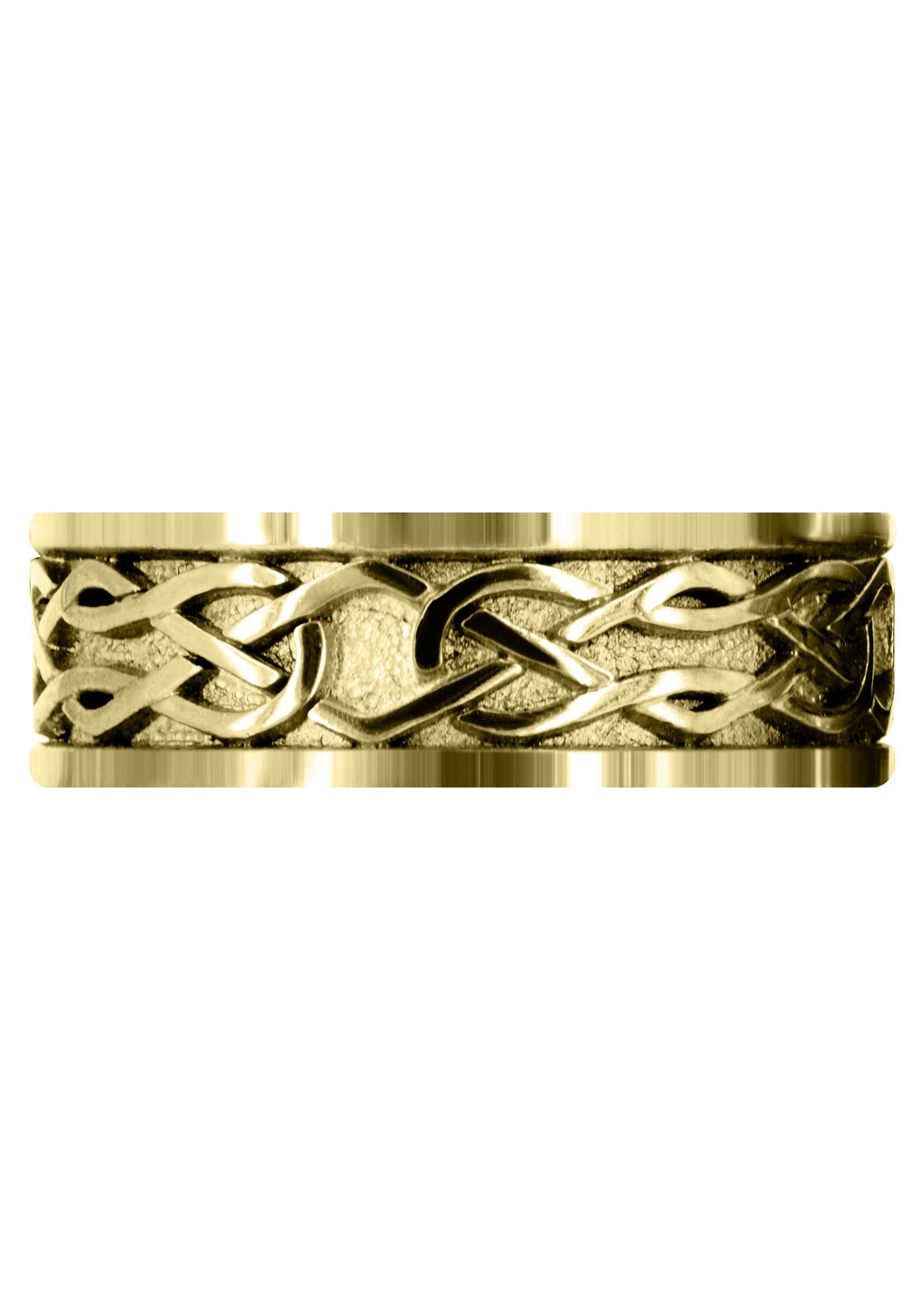 Yellow Gold Celtic Mens Wedding Band | High Polish Finish (Jase) - Image 2