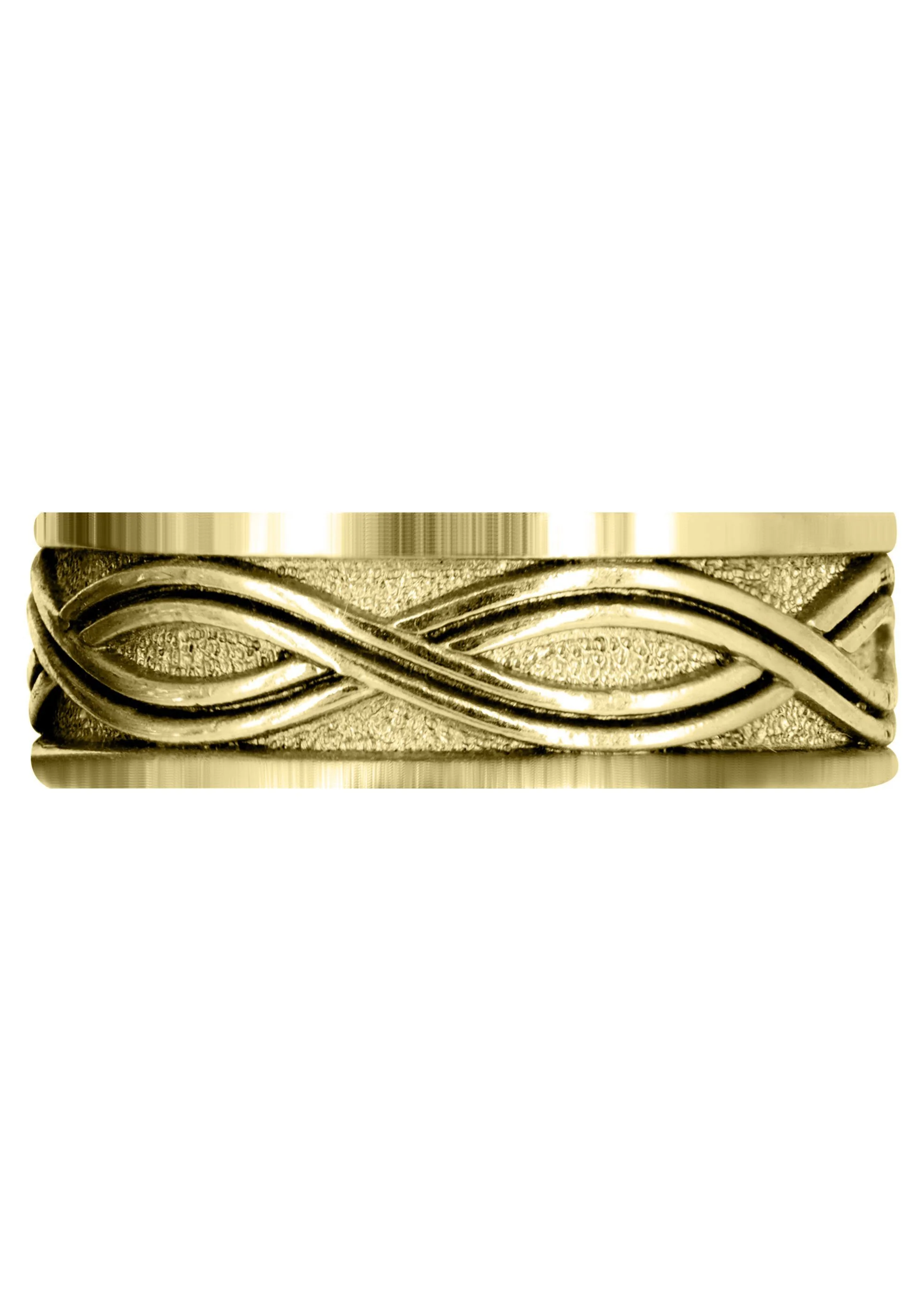 Yellow Gold Celtic Mens Wedding Band | High Polish Finish (Kyle) - Image 2