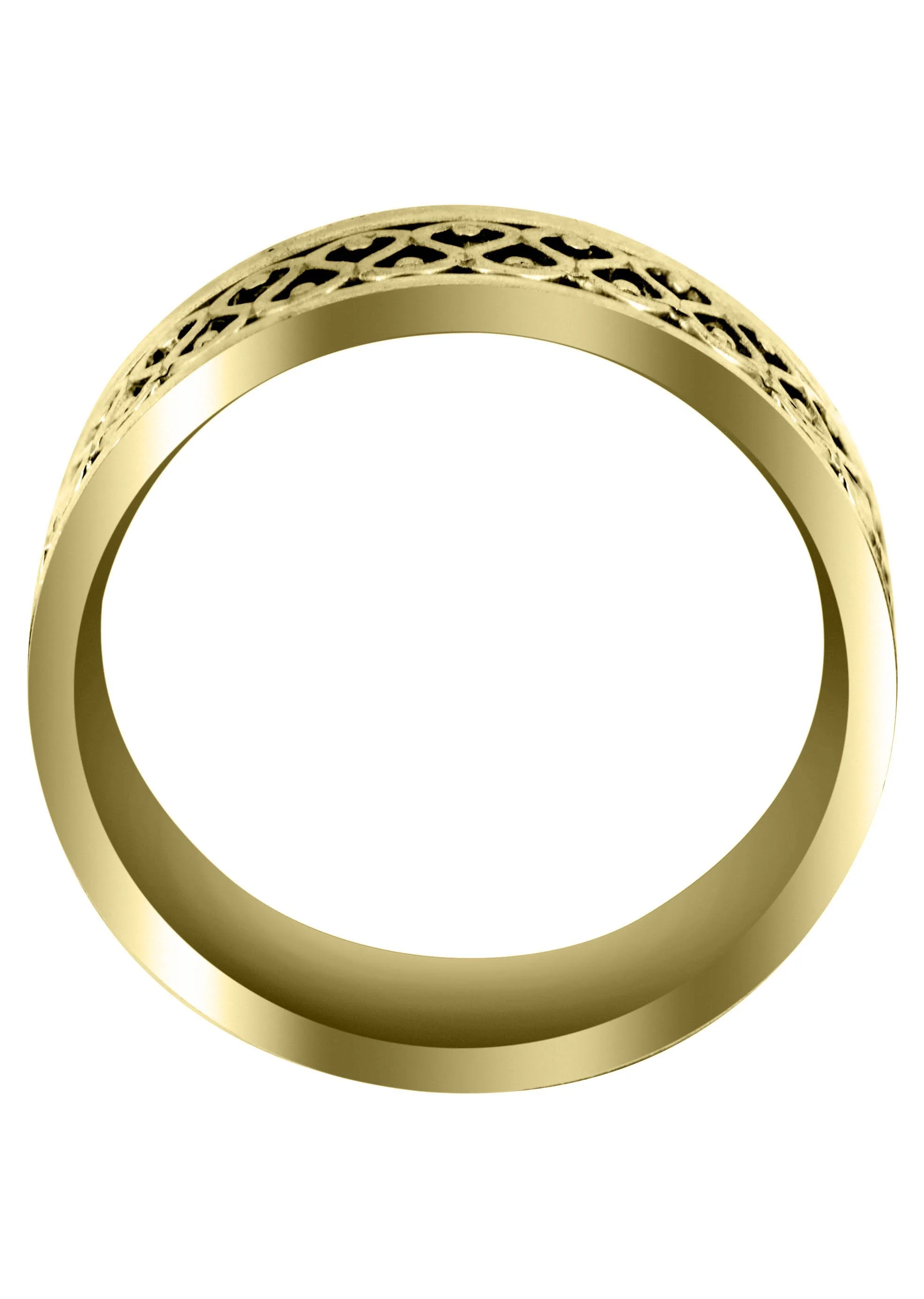 Yellow Gold Celtic Mens Wedding Band | High Polish Finish (Silas) - Image 3
