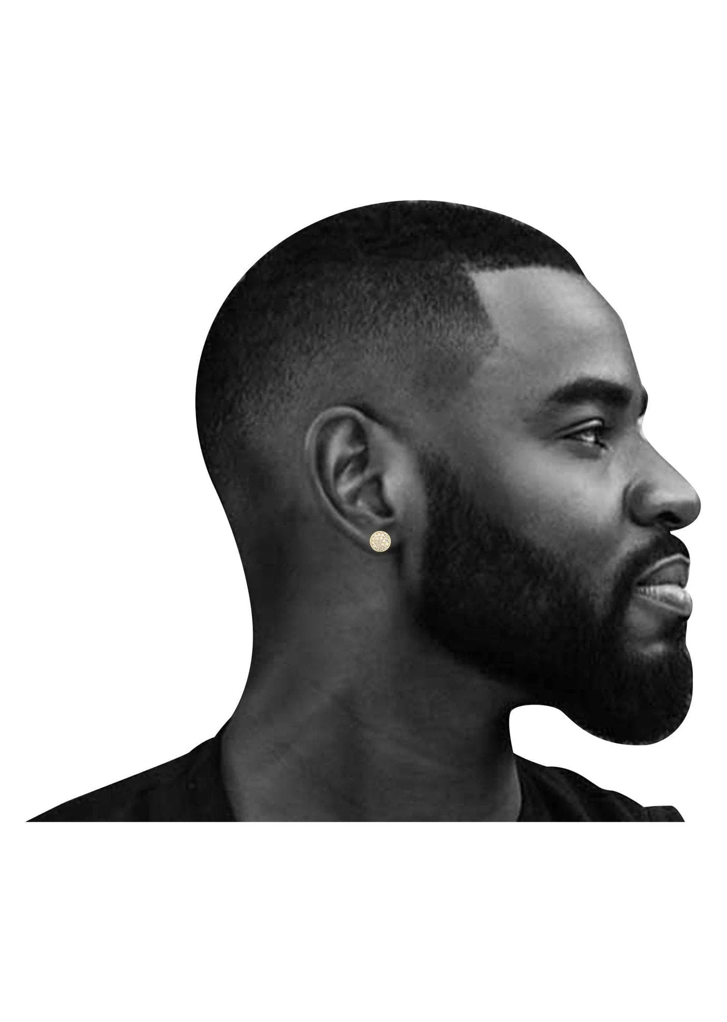 10K Gold Earrings For Men | Appx 1/2 Inches Wide - Image 4