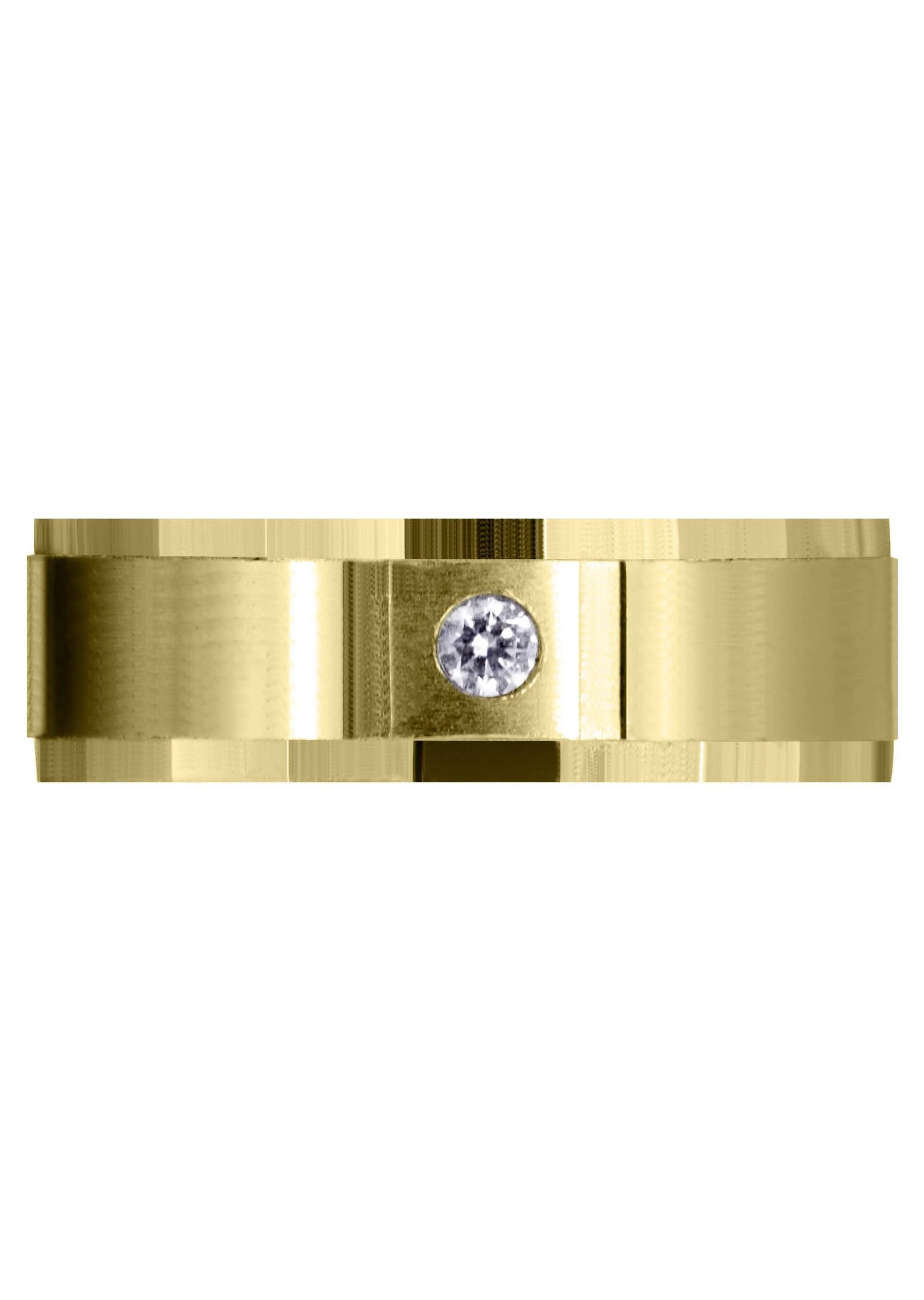 Yellow Gold Classic Diamond Mens Wedding Band | 0.07 Carats (Cash) - Image 2
