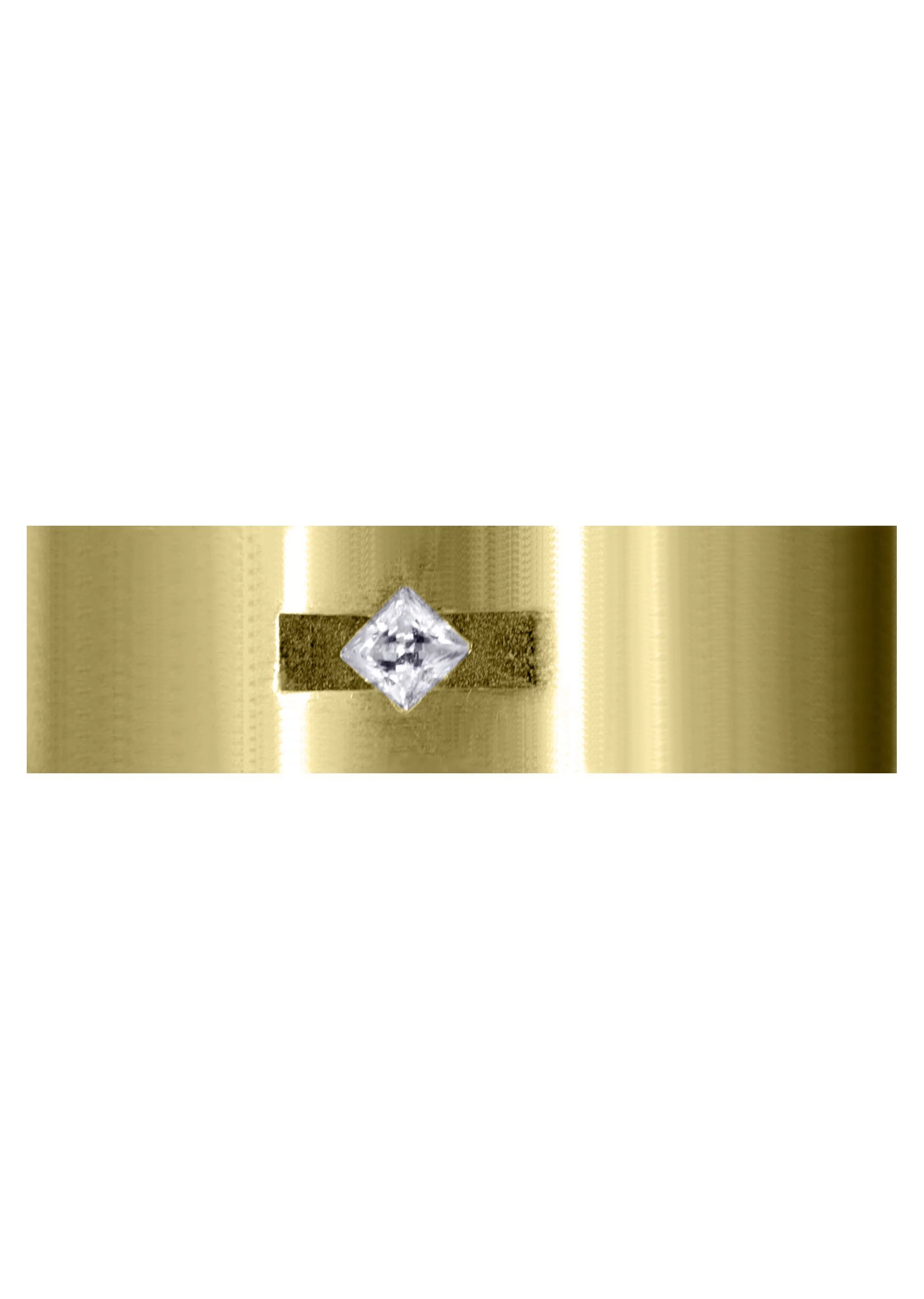 Yellow Gold Classic Diamond Mens Wedding Band | 0.1 Carats (Javier) - Image 2