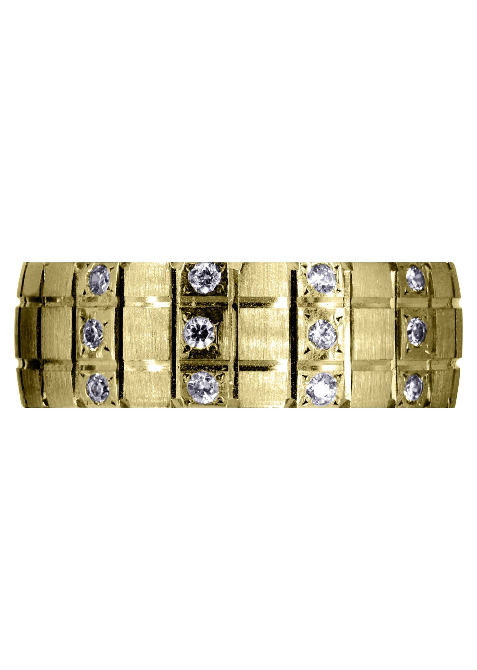 Yellow Gold Classic Diamond Mens Wedding Band | 0.18 Carats (Myles) - Image 2