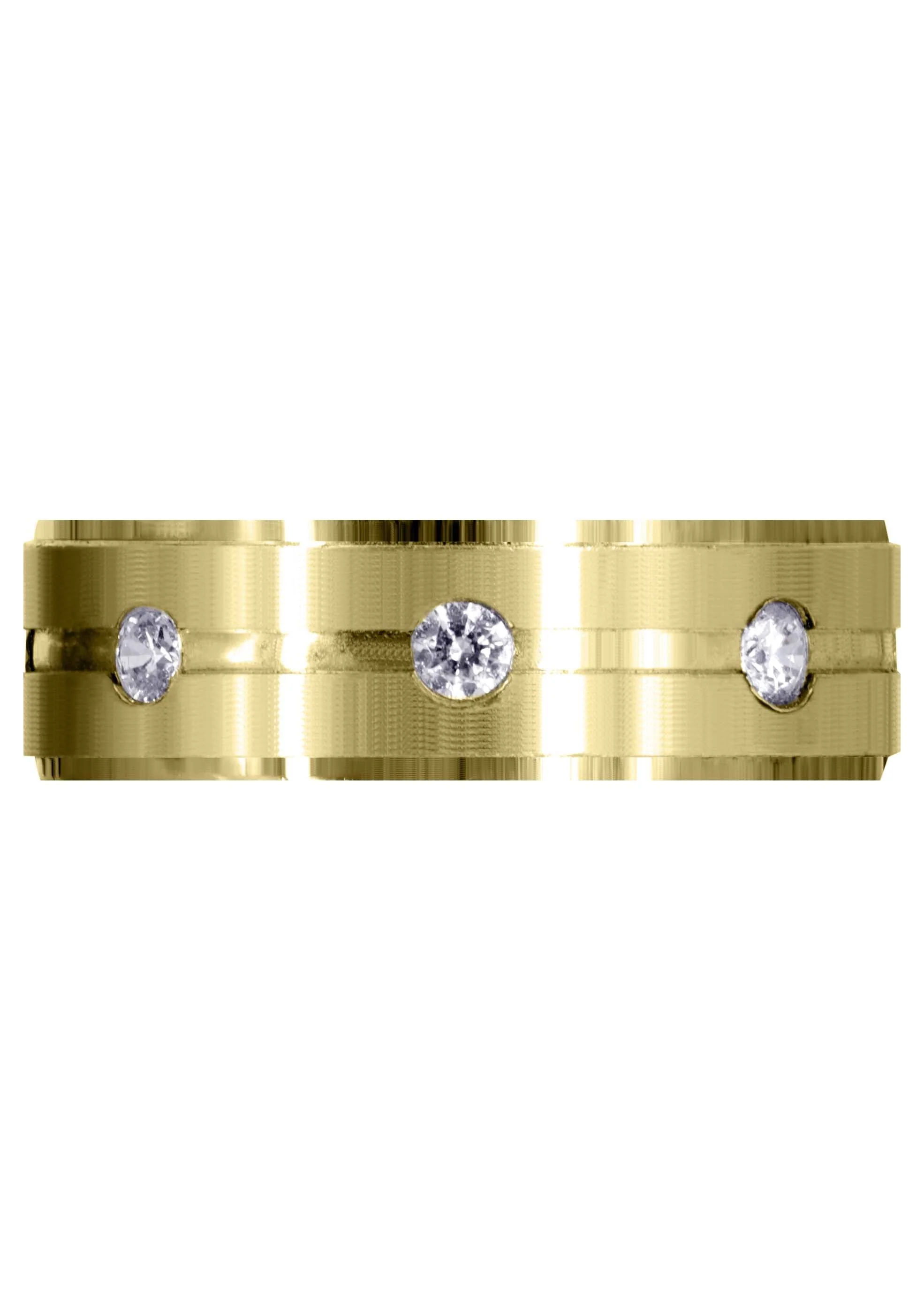 Yellow Gold Classic Diamond Mens Wedding Band | 0.56 Carats (Amari) - Image 2