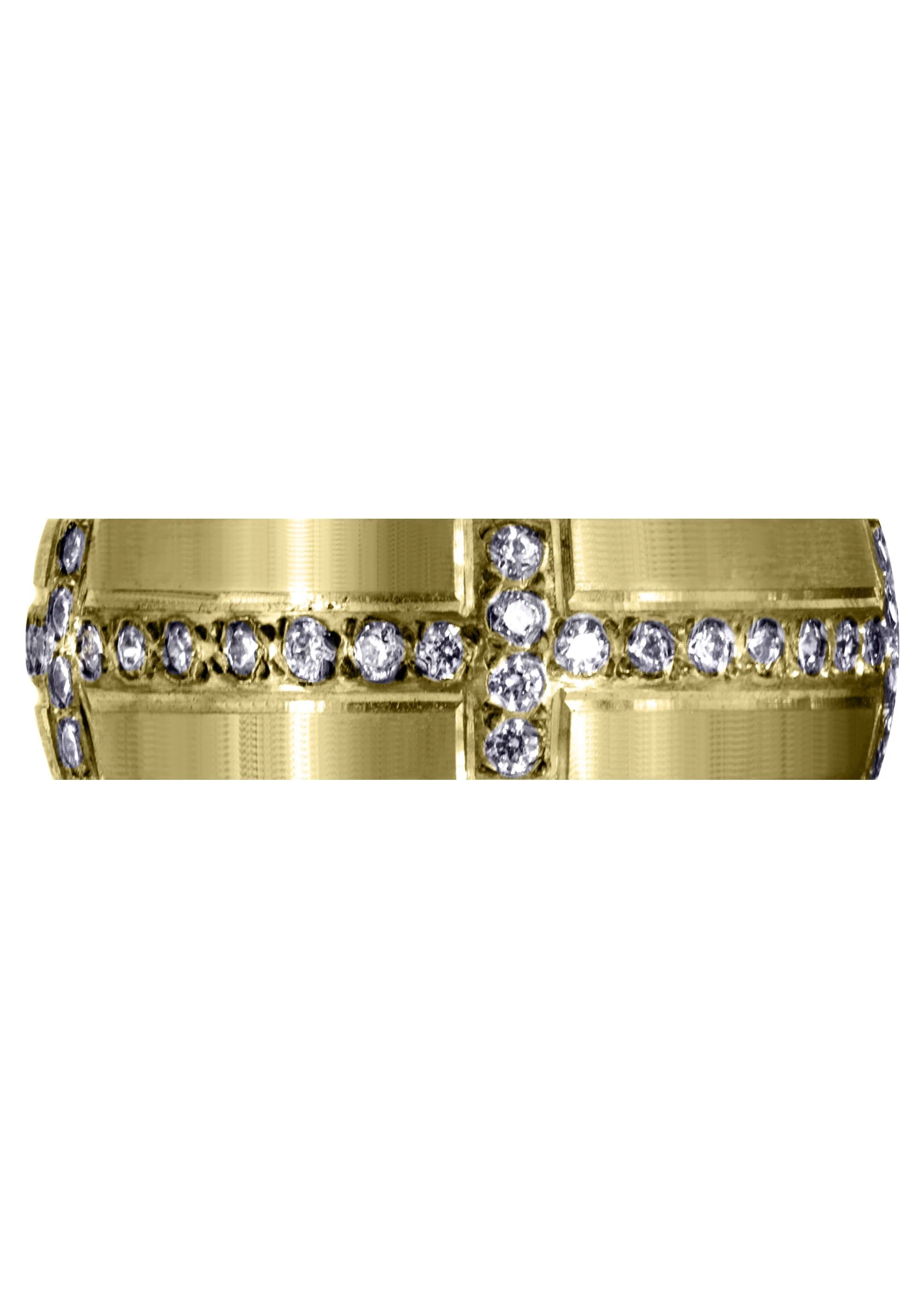 Yellow Gold Classic Diamond Mens Wedding Band | 0.83 Carats (Judah) - Image 2