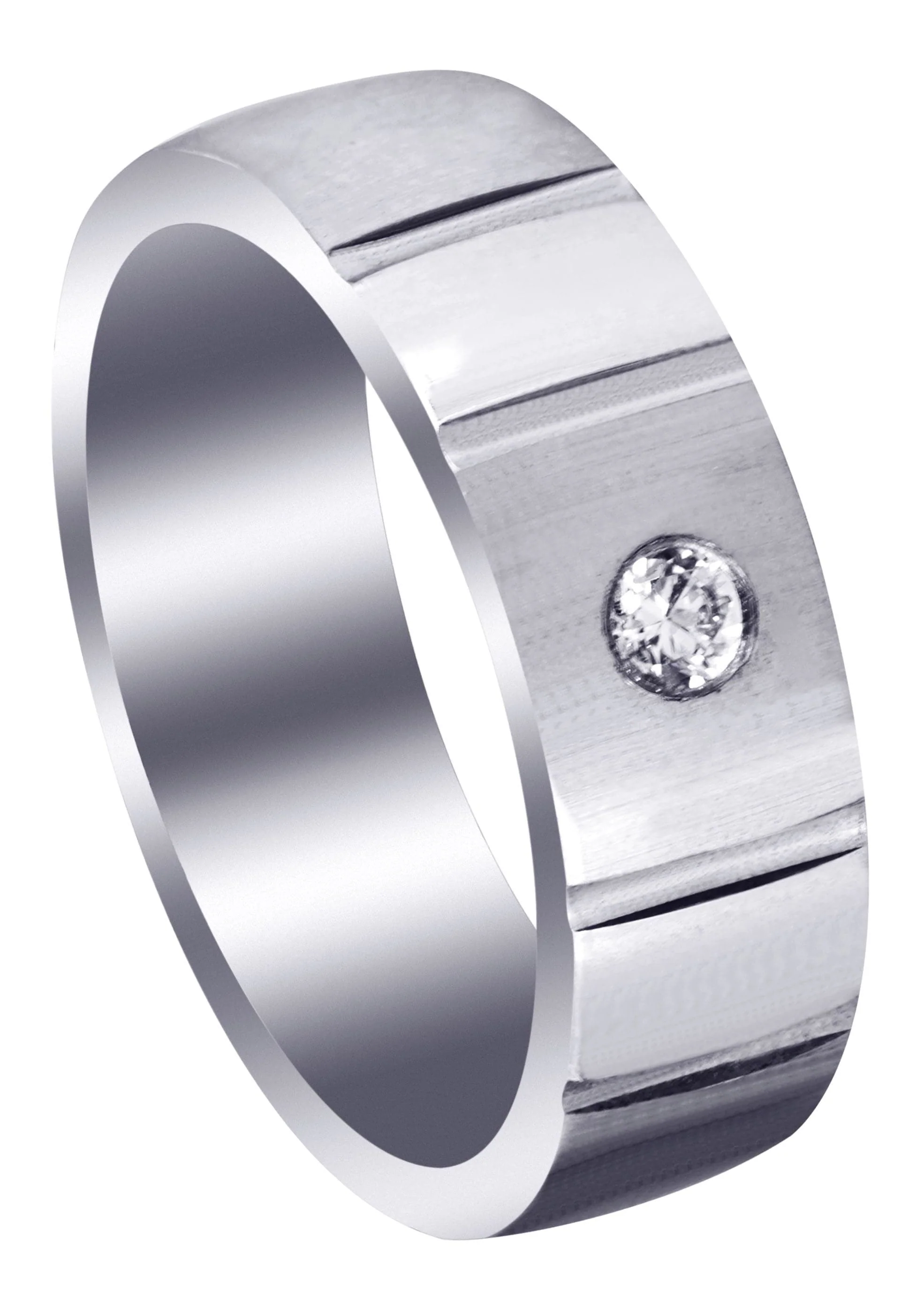 Contemporary Diamond Mens Wedding Band | 0.12 Carats (Dallas)