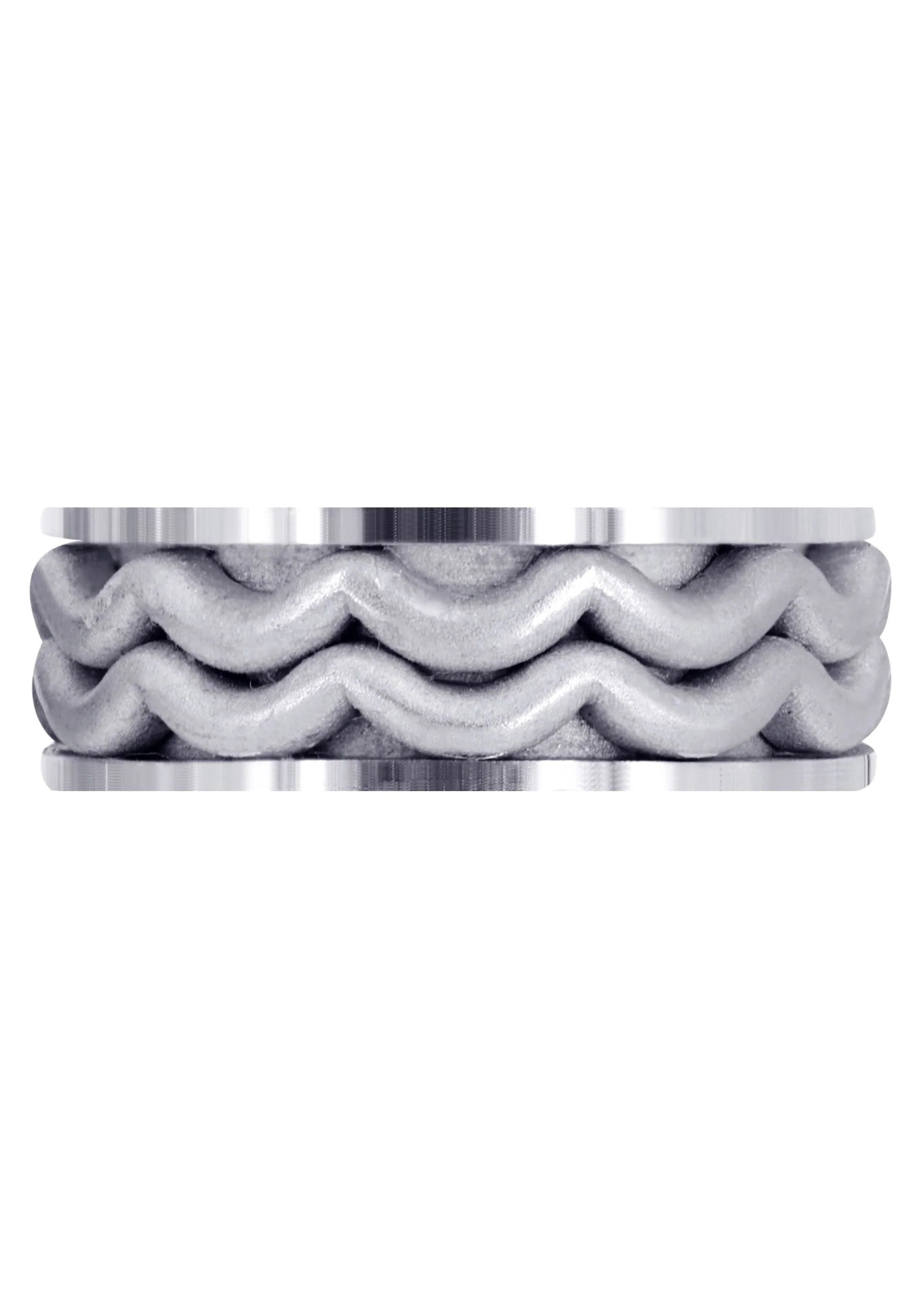 Contemporary Mens Wedding Band | Sand Blast Finish (Maximus) - Image 2