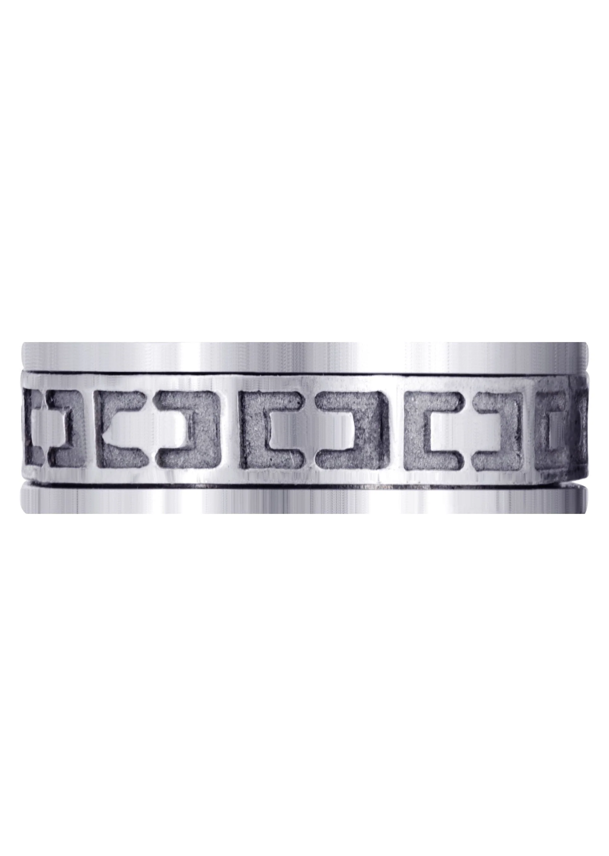 Contemporary Mens Wedding Band | Sand Blast / High Polish Finish (Santiago) - Image 2