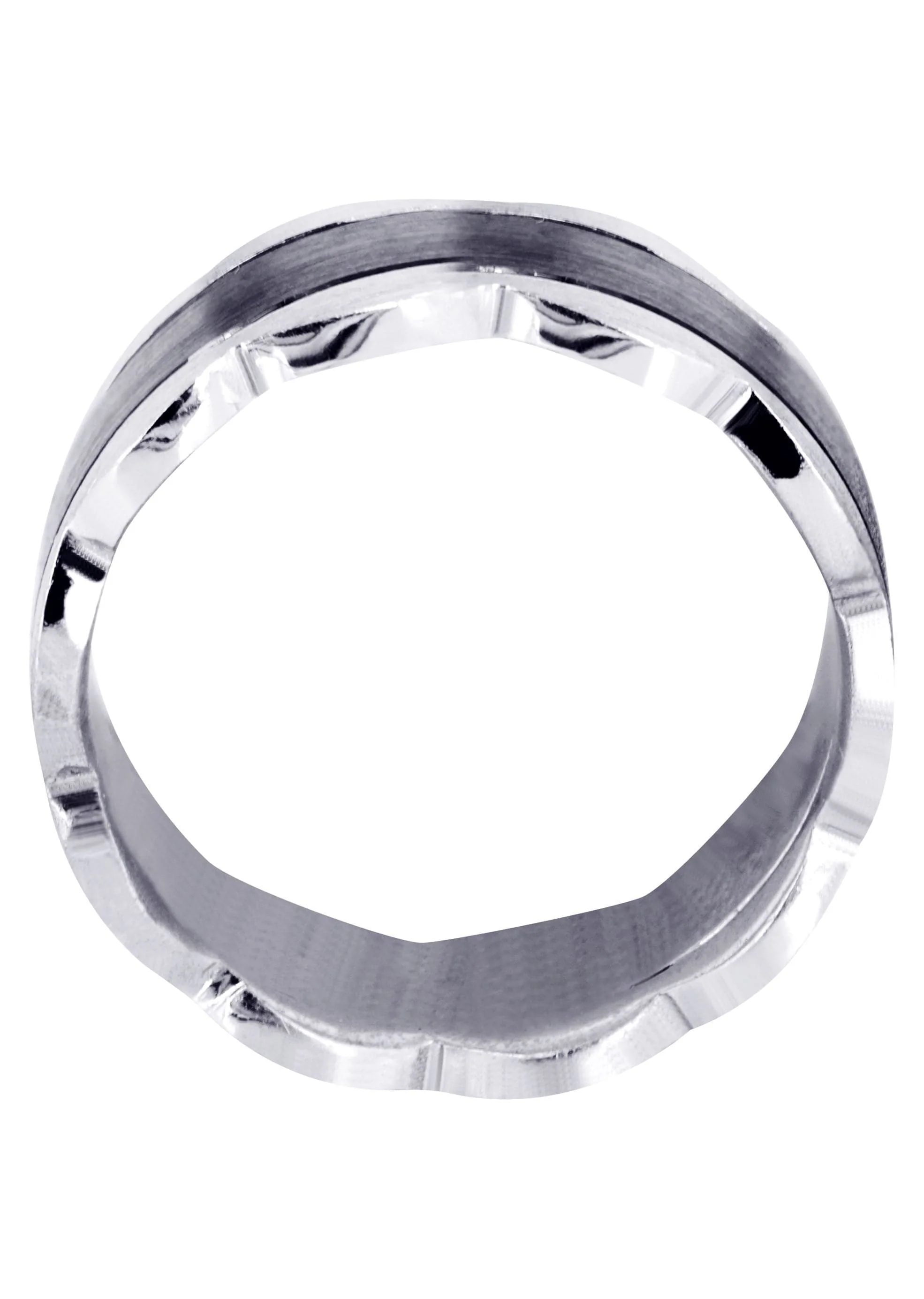 Contemporary Mens Wedding Band | Satin Finish (Jaiden) - Image 3
