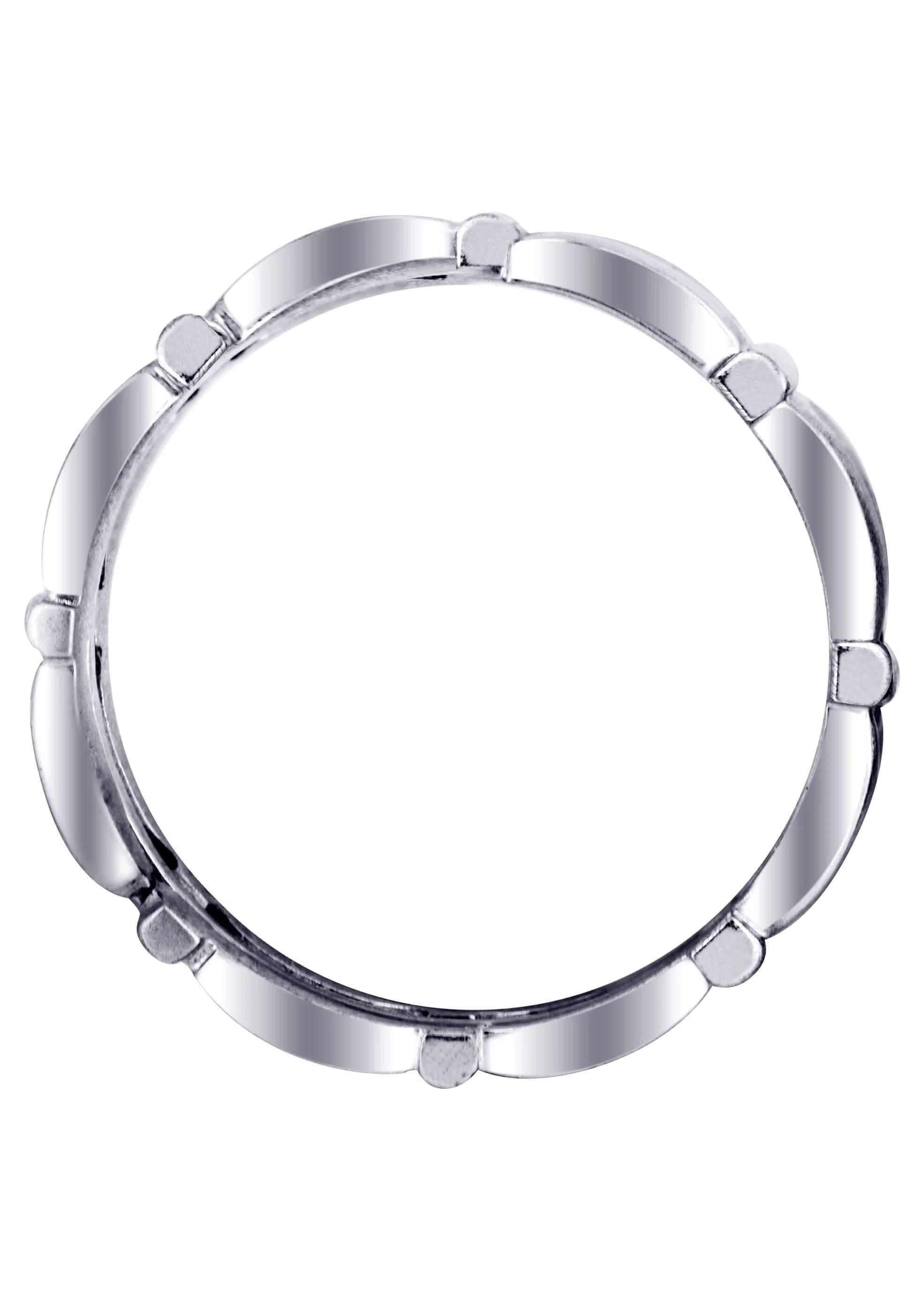 Contemporary Mens Wedding Band | Satin / High Polish Finish (Brady) - Image 3