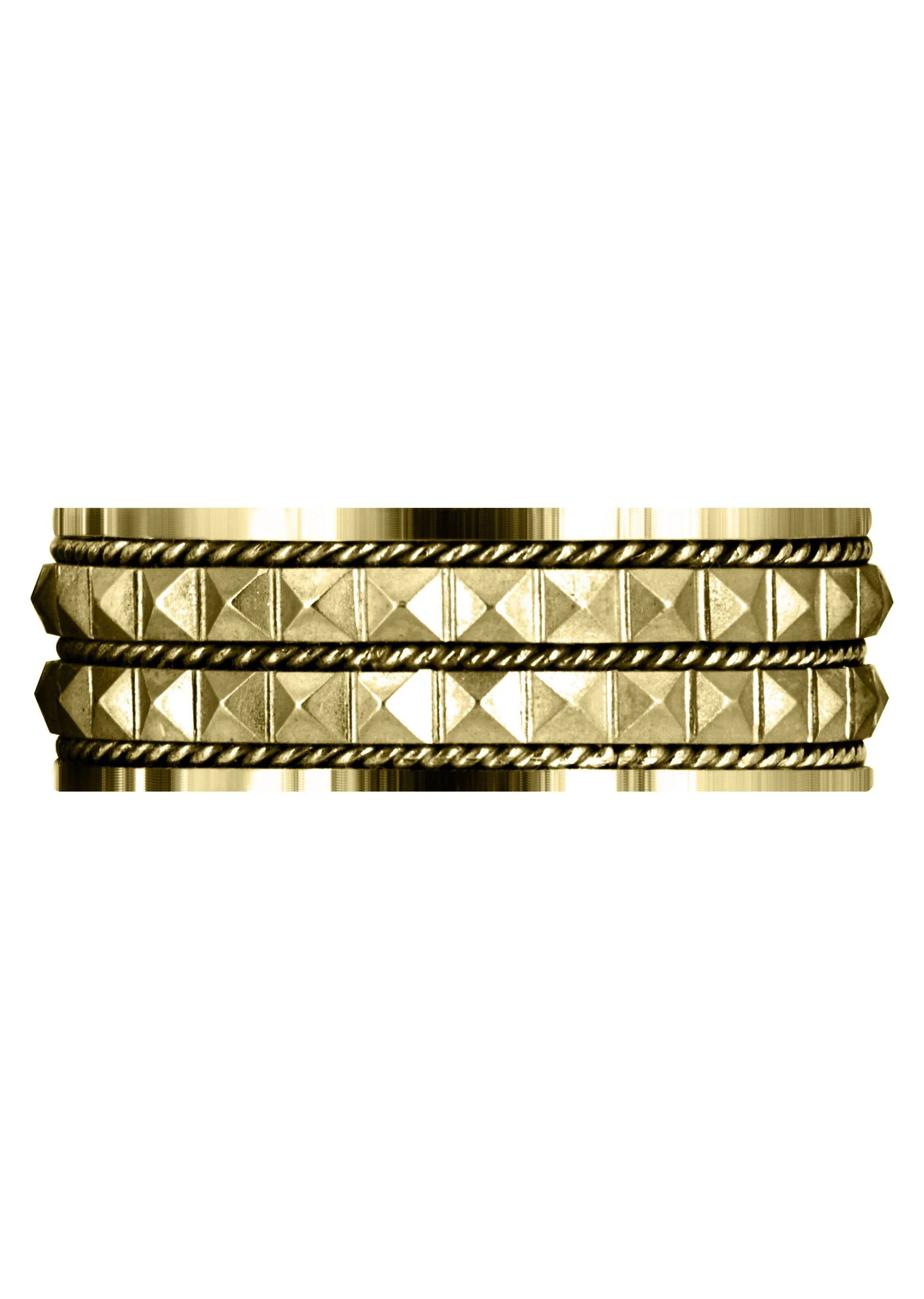 Yellow Gold Contemporary Mens Wedding Band | GB / High Polish Finish (Zachary) - Image 2