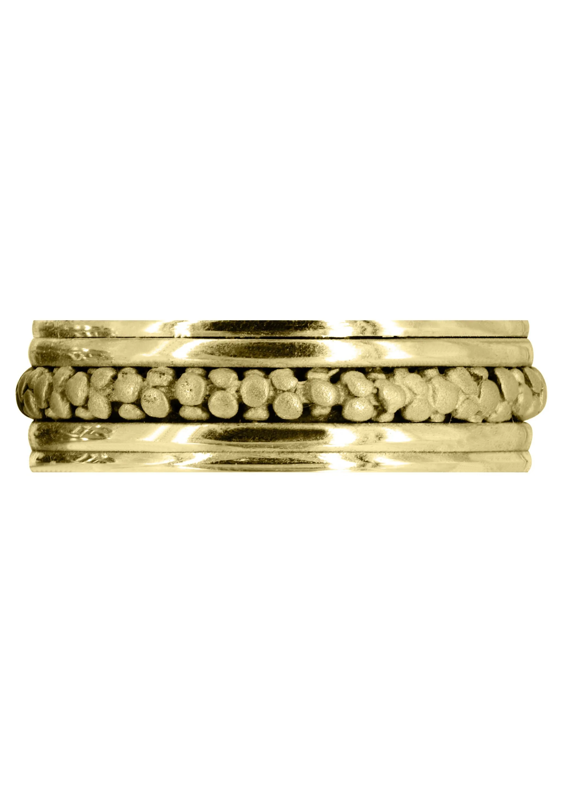 Yellow Gold Contemporary Unique Mens Wedding Band| Sand Blast Finish (Kenneth) - Image 2