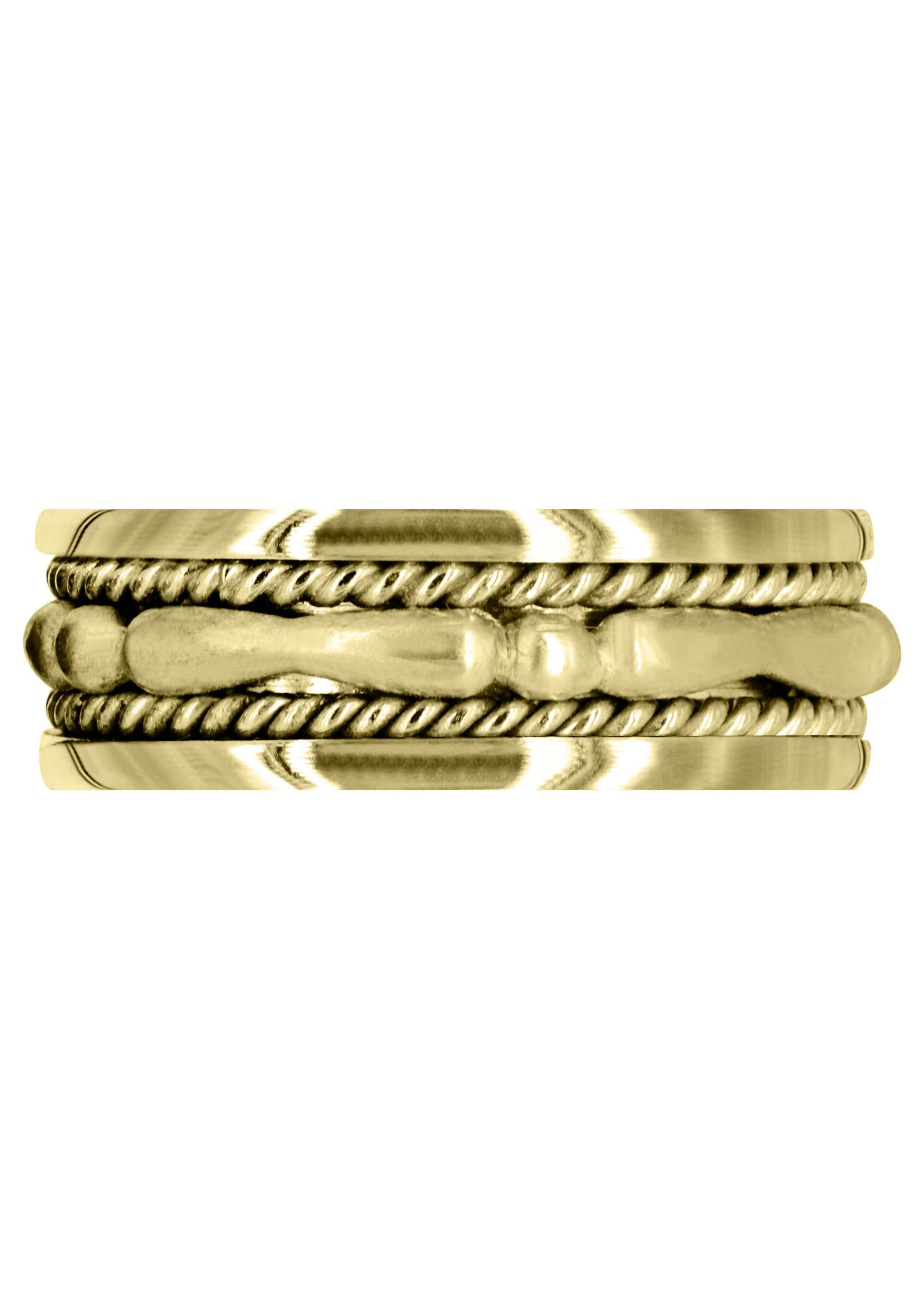 Yellow Gold Contemporary Mens Wedding Band | Sand Blast Finish (Knox) - Image 2