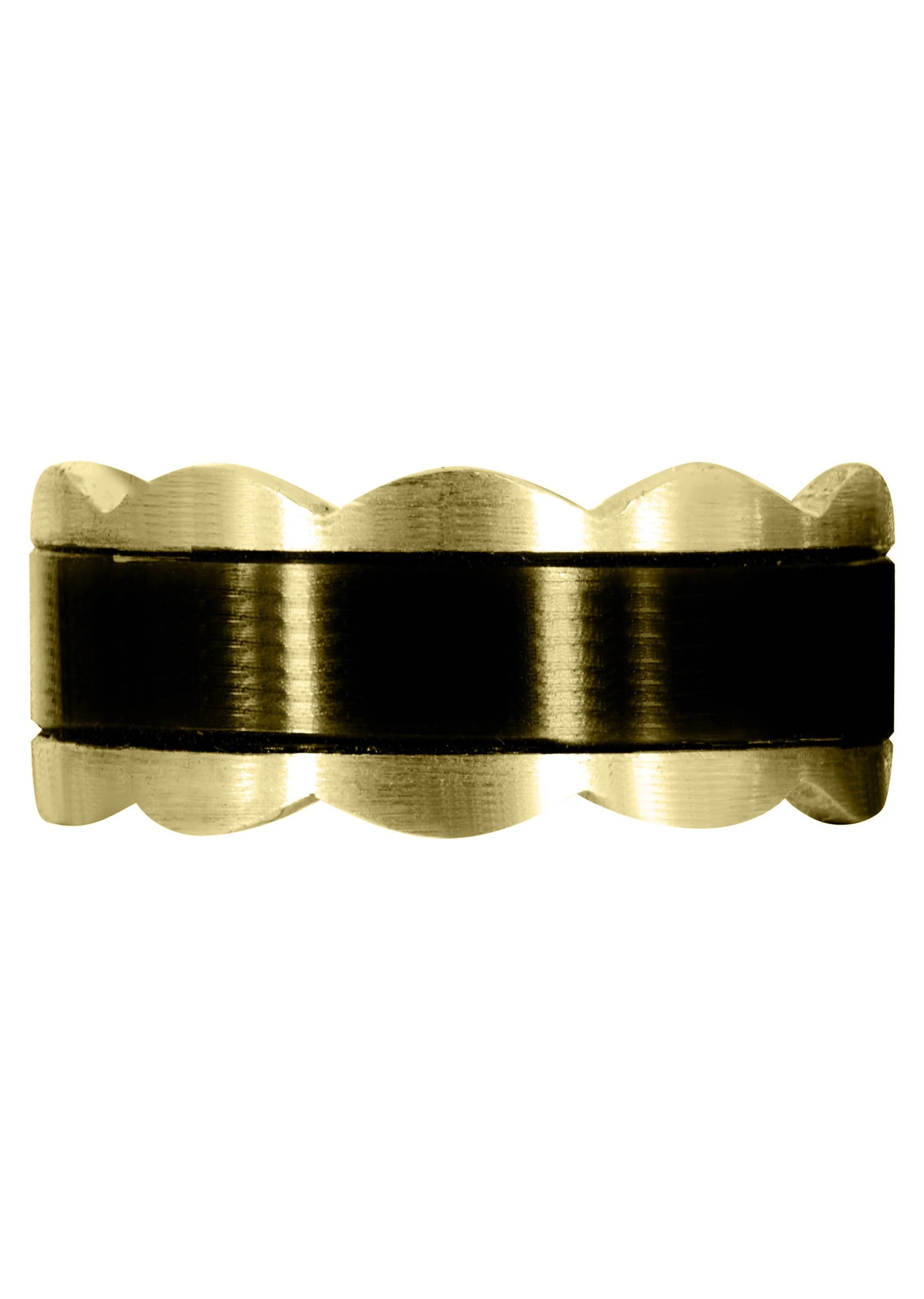 Yellow Gold Contemporary Mens Wedding Band | Satin Finish (Jaiden) - Image 2