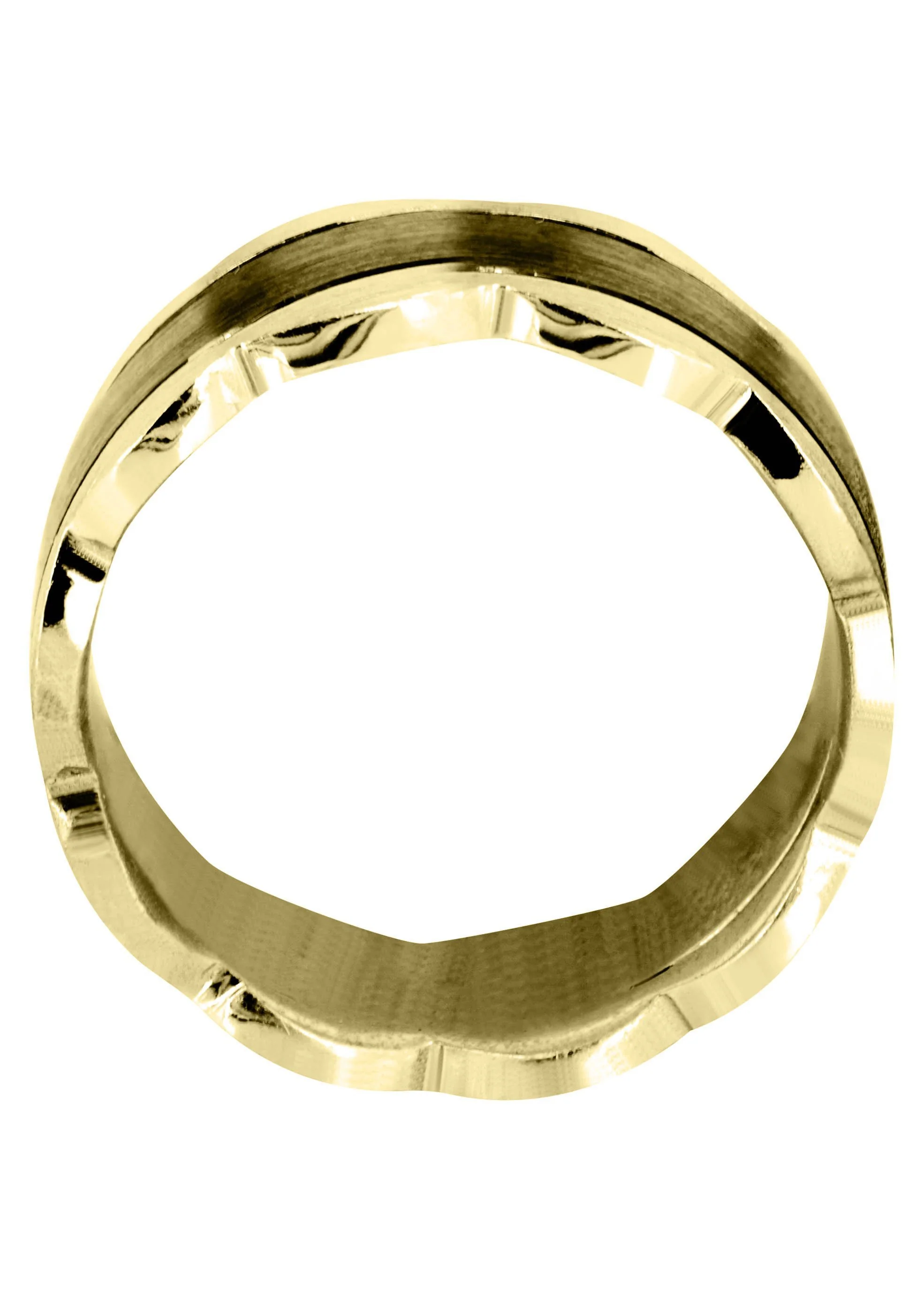 Yellow Gold Contemporary Mens Wedding Band | Satin Finish (Jaiden) - Image 3