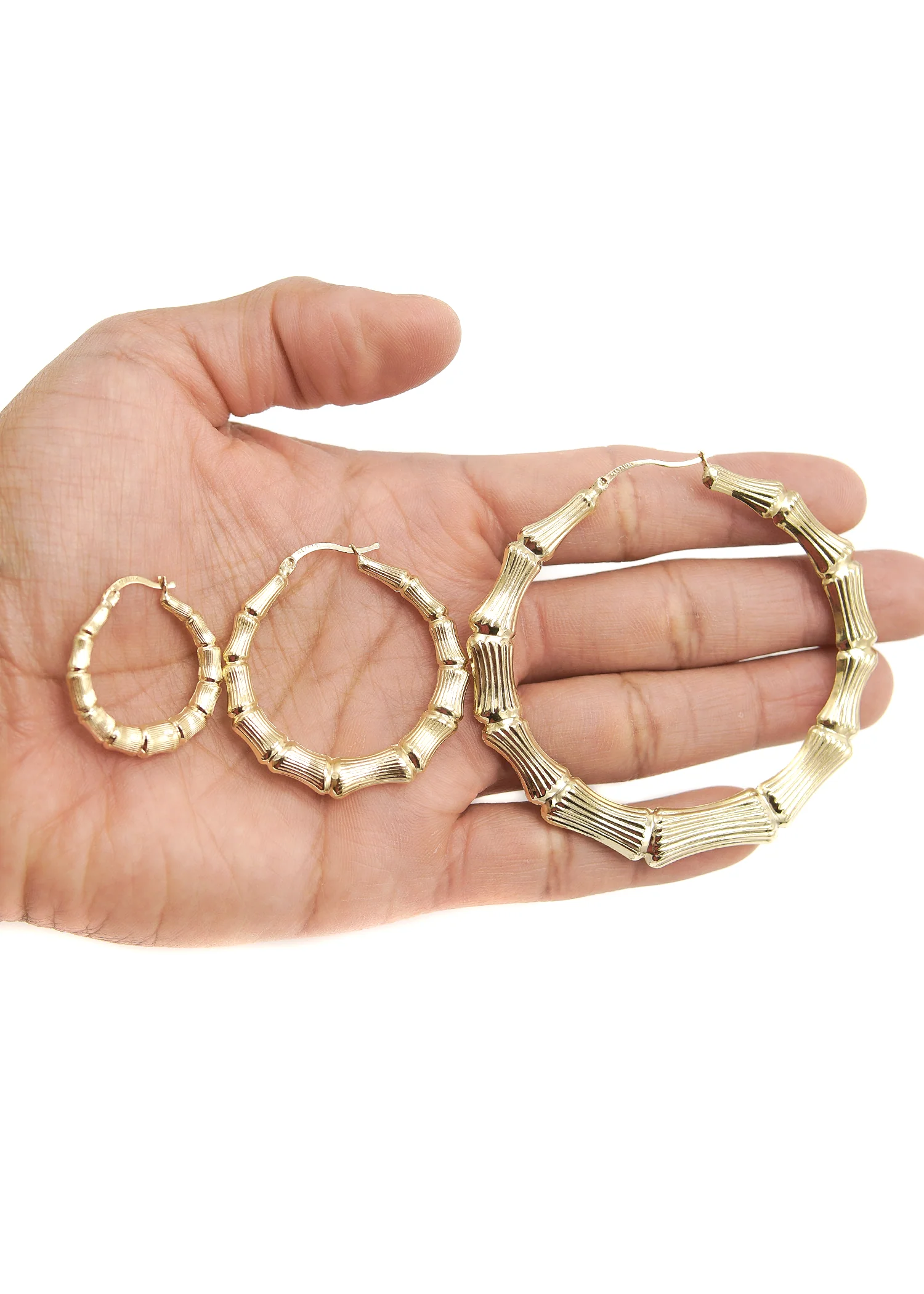 10K Womens Gold Hoop Earrings | Customizable Size - Image 3