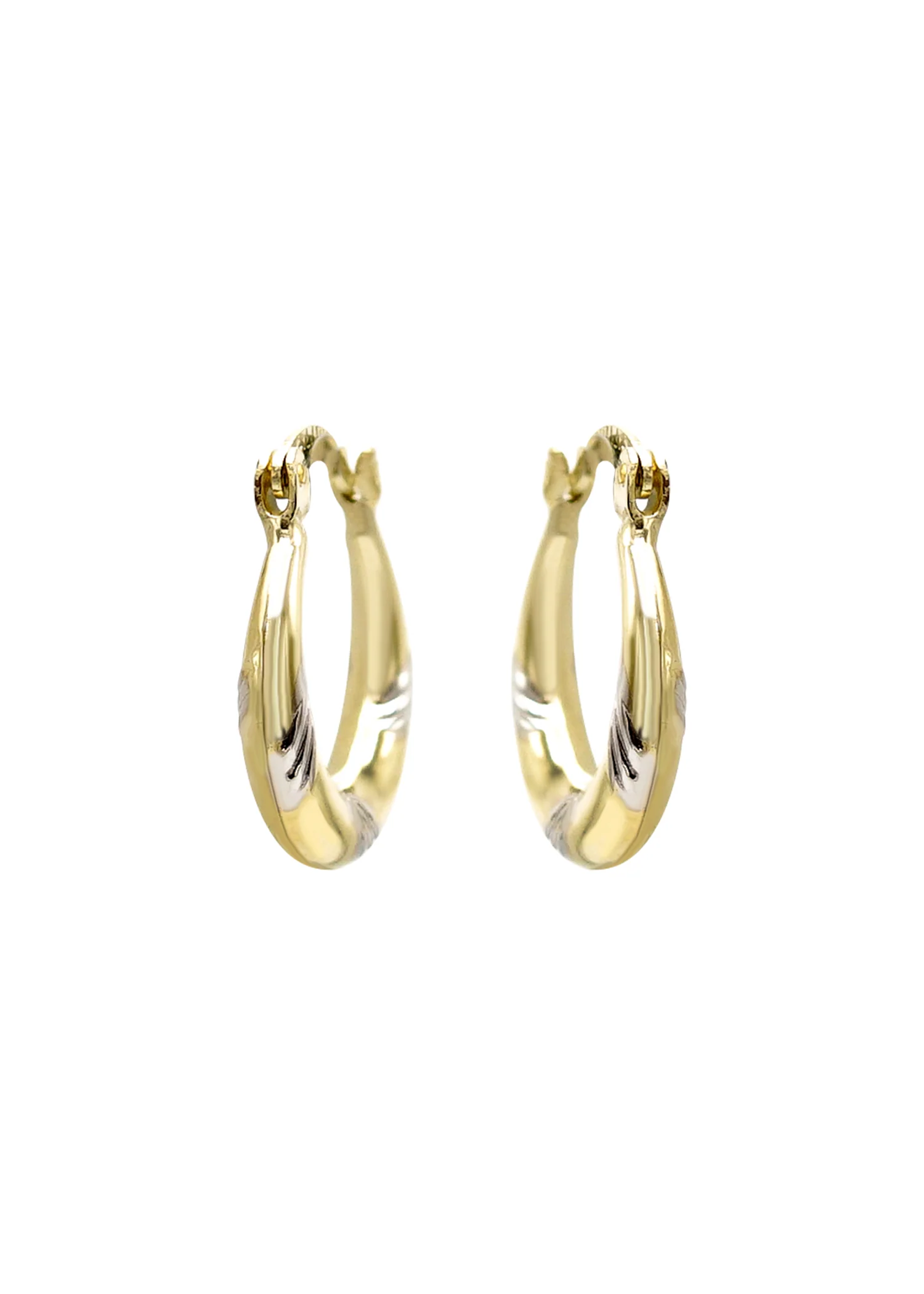 10K Womens Gold Hoop Earrings - Image 4