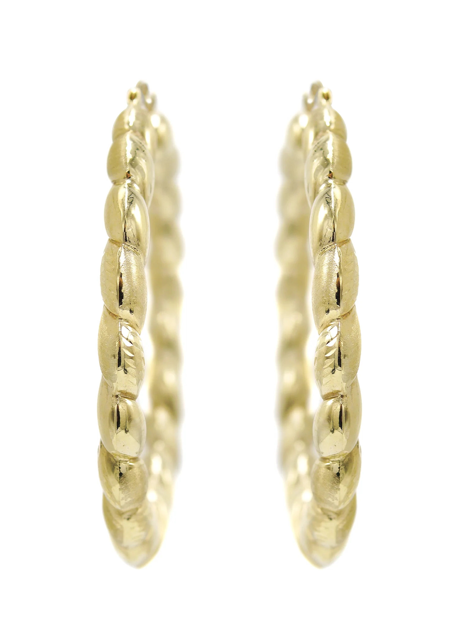 10K Womens Gold Hoop Earrings | Customizable Size - Image 4