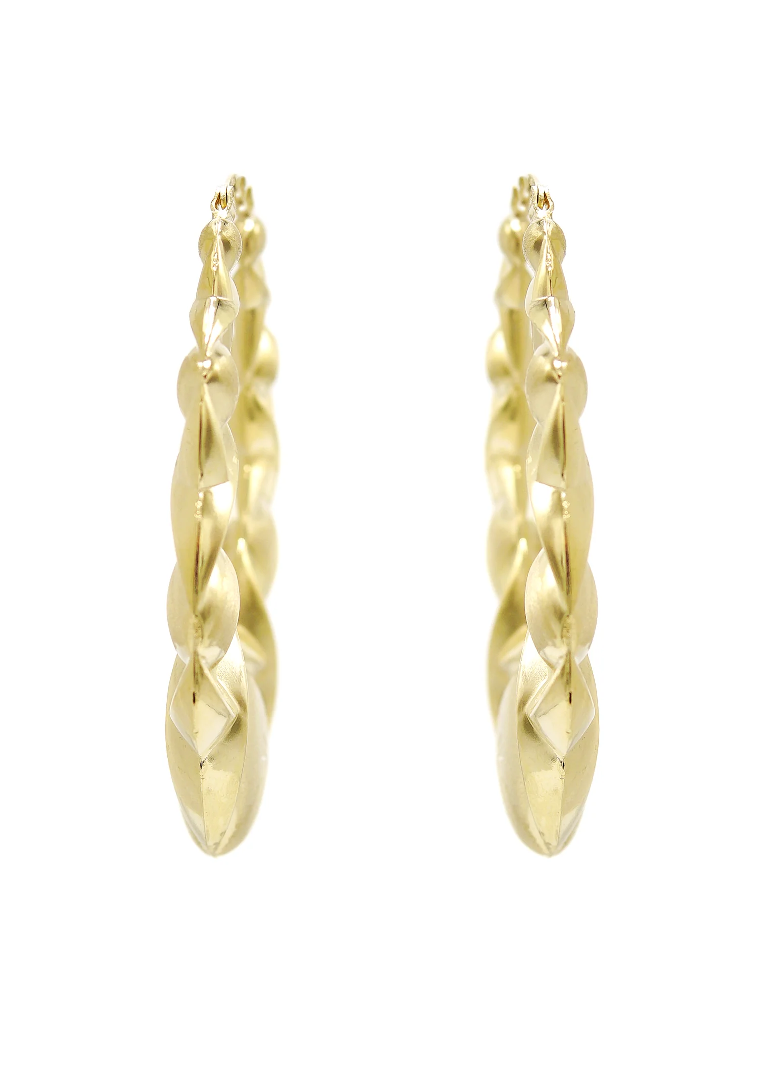 10K Womens Gold Hoop Earrings | Customizable Size - Image 4