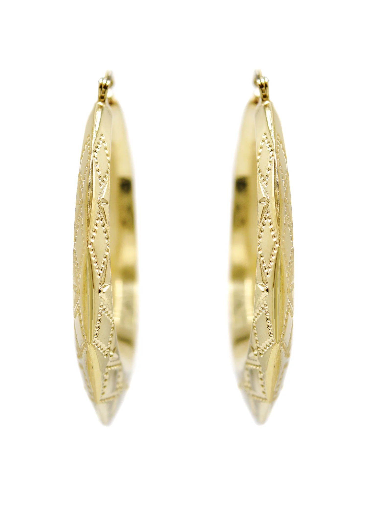 10K Womens Gold Hoop Earrings | Customizable Size - Image 4