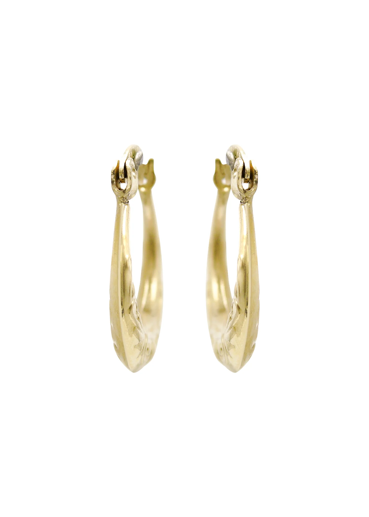 10K Womens Gold Hoop Earrings - Image 4