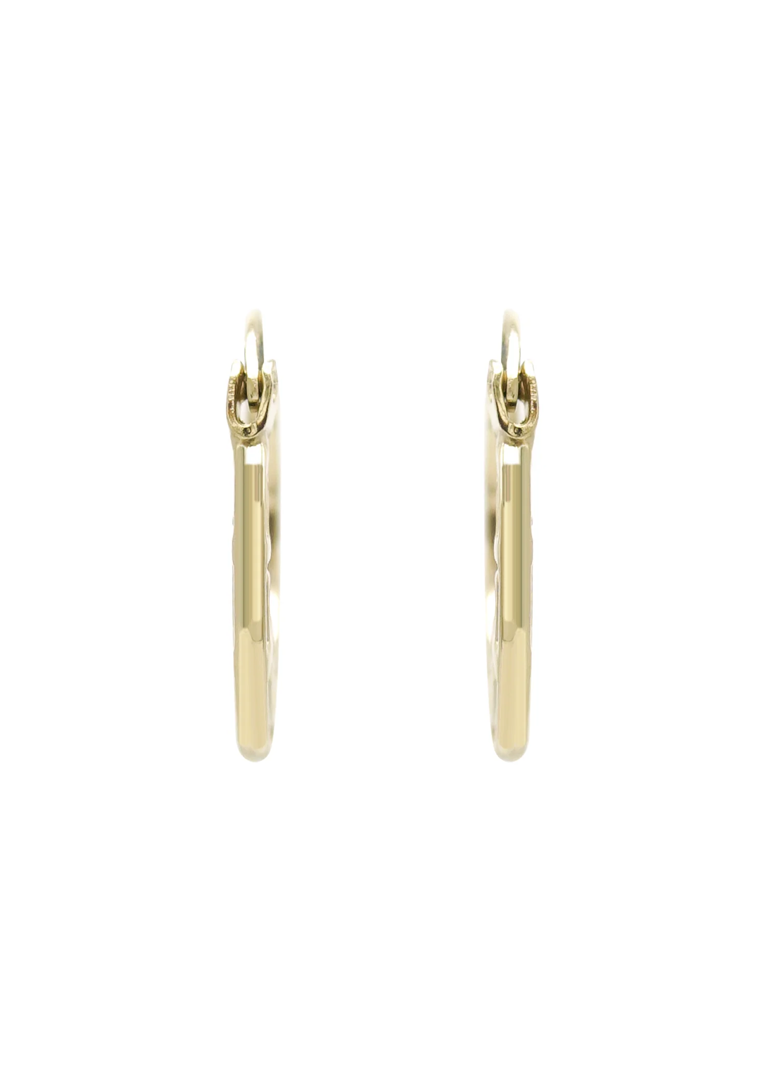 10K Womens Gold Hoop Earrings - Image 4