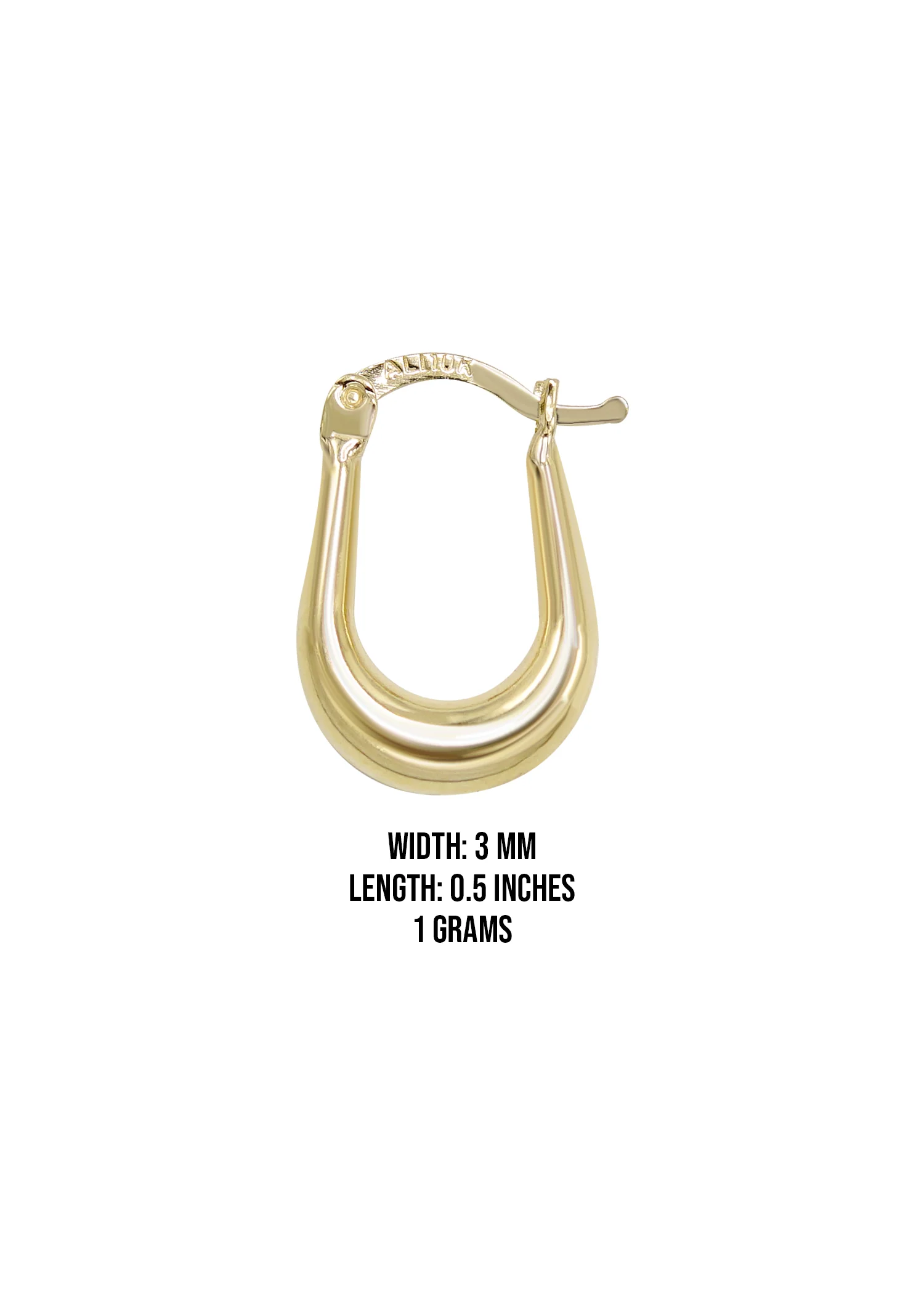 10K Womens Gold Hoop Earrings - Image 3