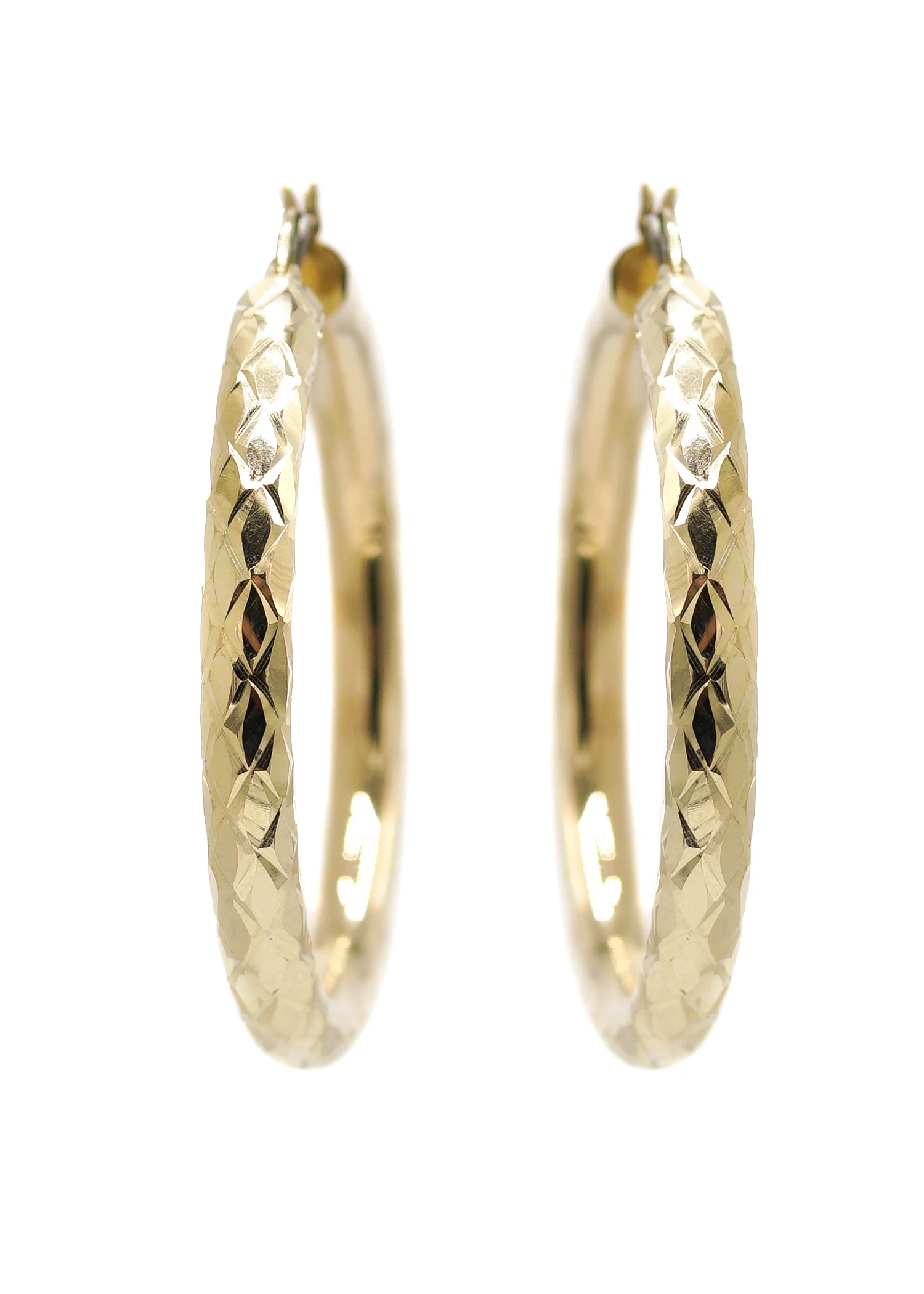 10K Womens Gold Hoop Earrings | Customizable Size - Image 4