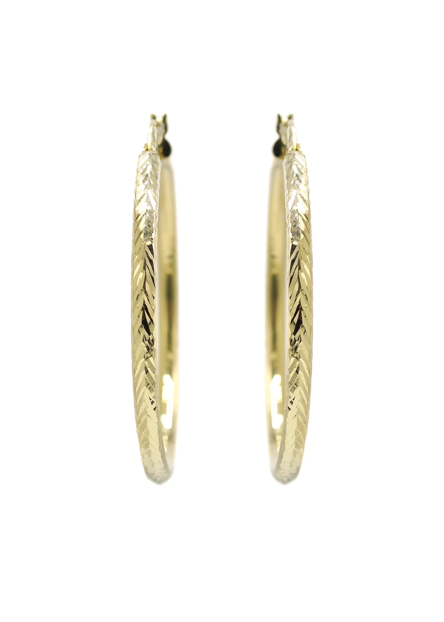 10K Womens Gold Hoop Earrings | Customizable Size - Image 4