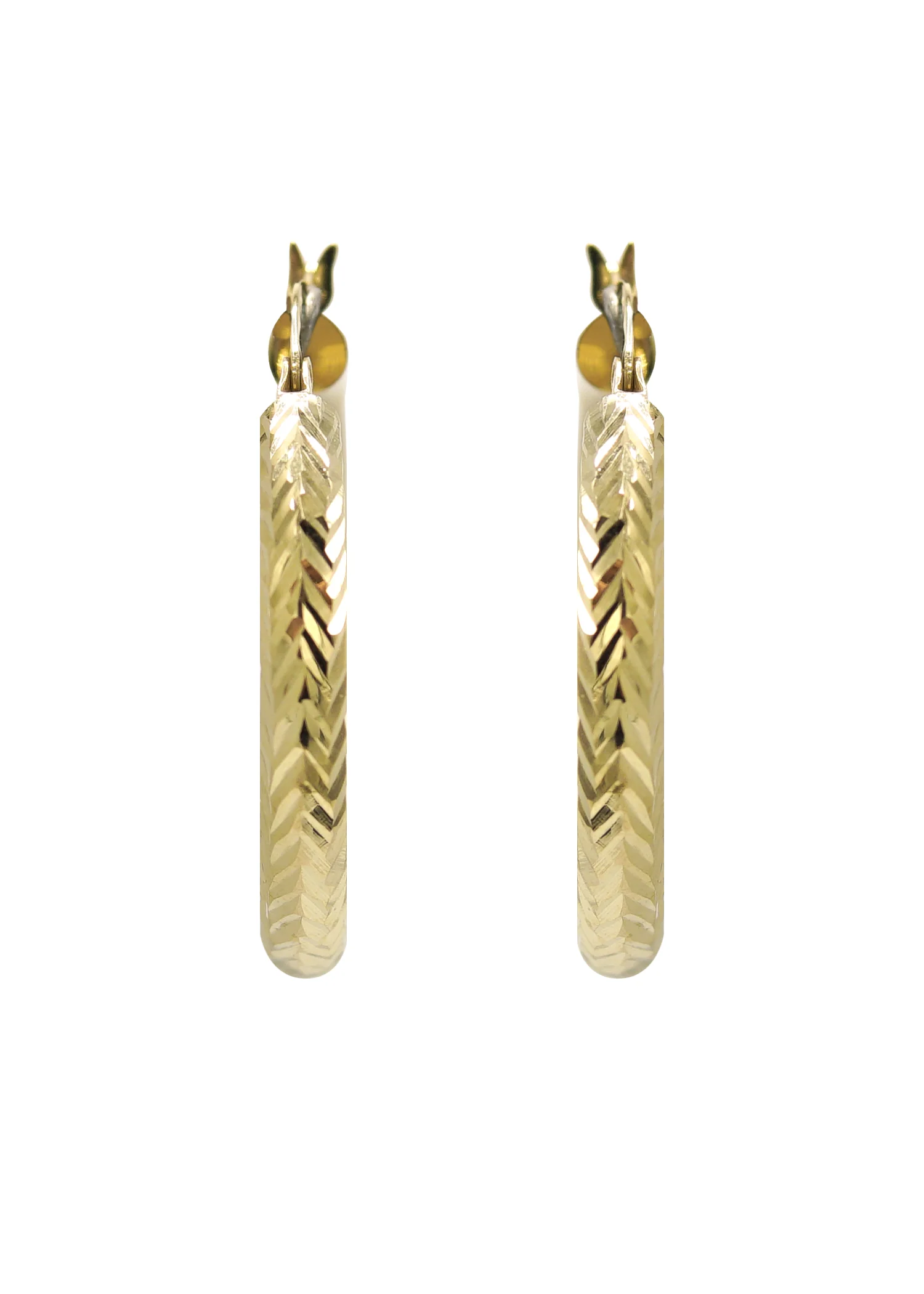 10K Womens Gold Hoop Earrings | Customizable Size - Image 4