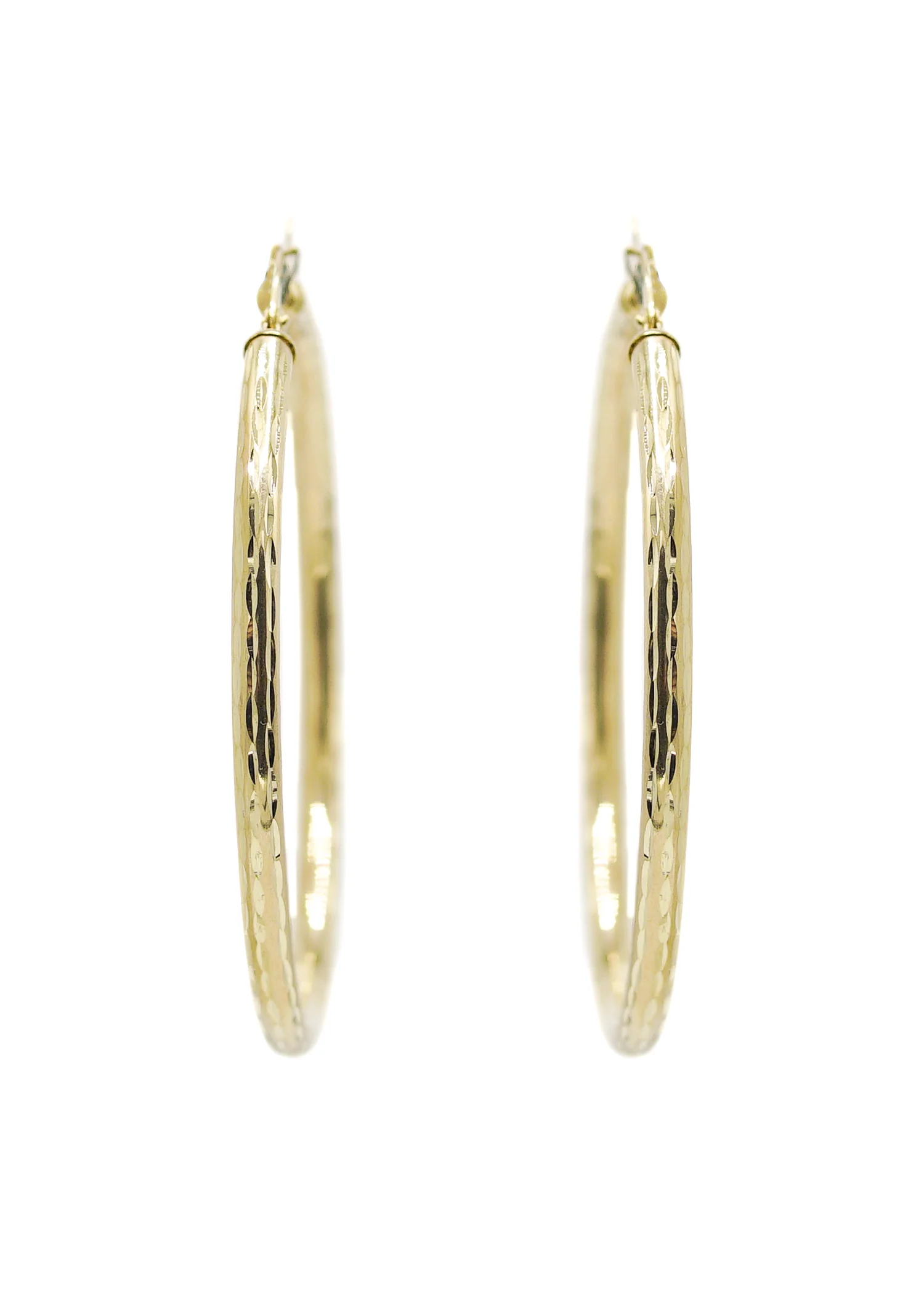 10K Womens Gold Hoop Earrings | Customizable Size - Image 4