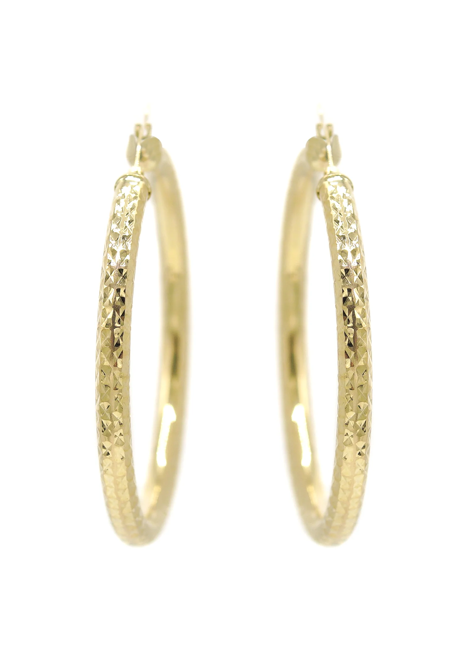 10K Womens Gold Hoop Earrings | Customizable Size - Image 4
